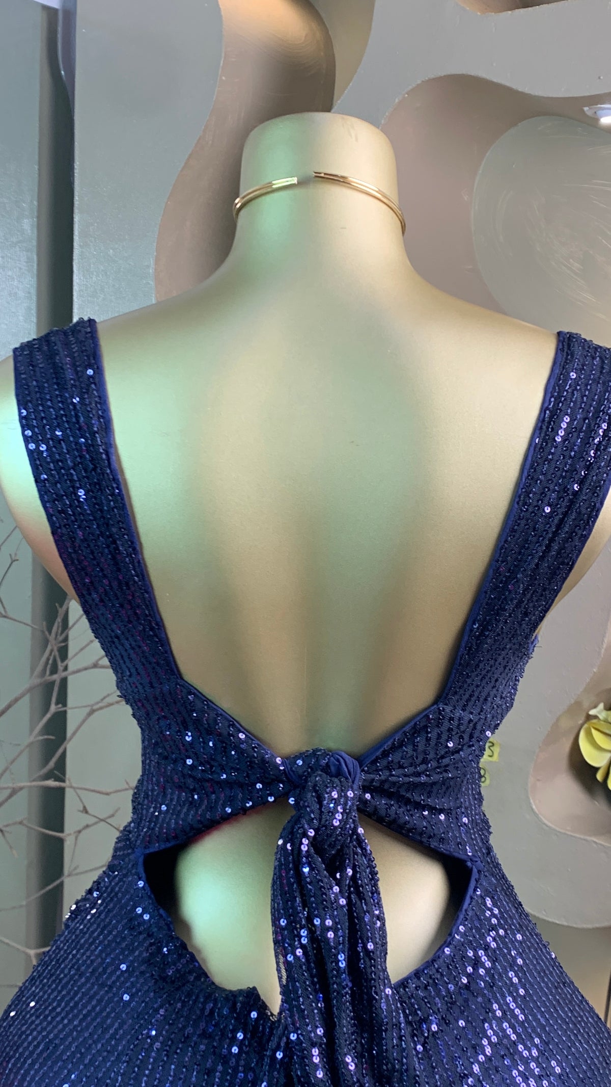 KIYAH33 SIZE8 Length35 navy blue dress