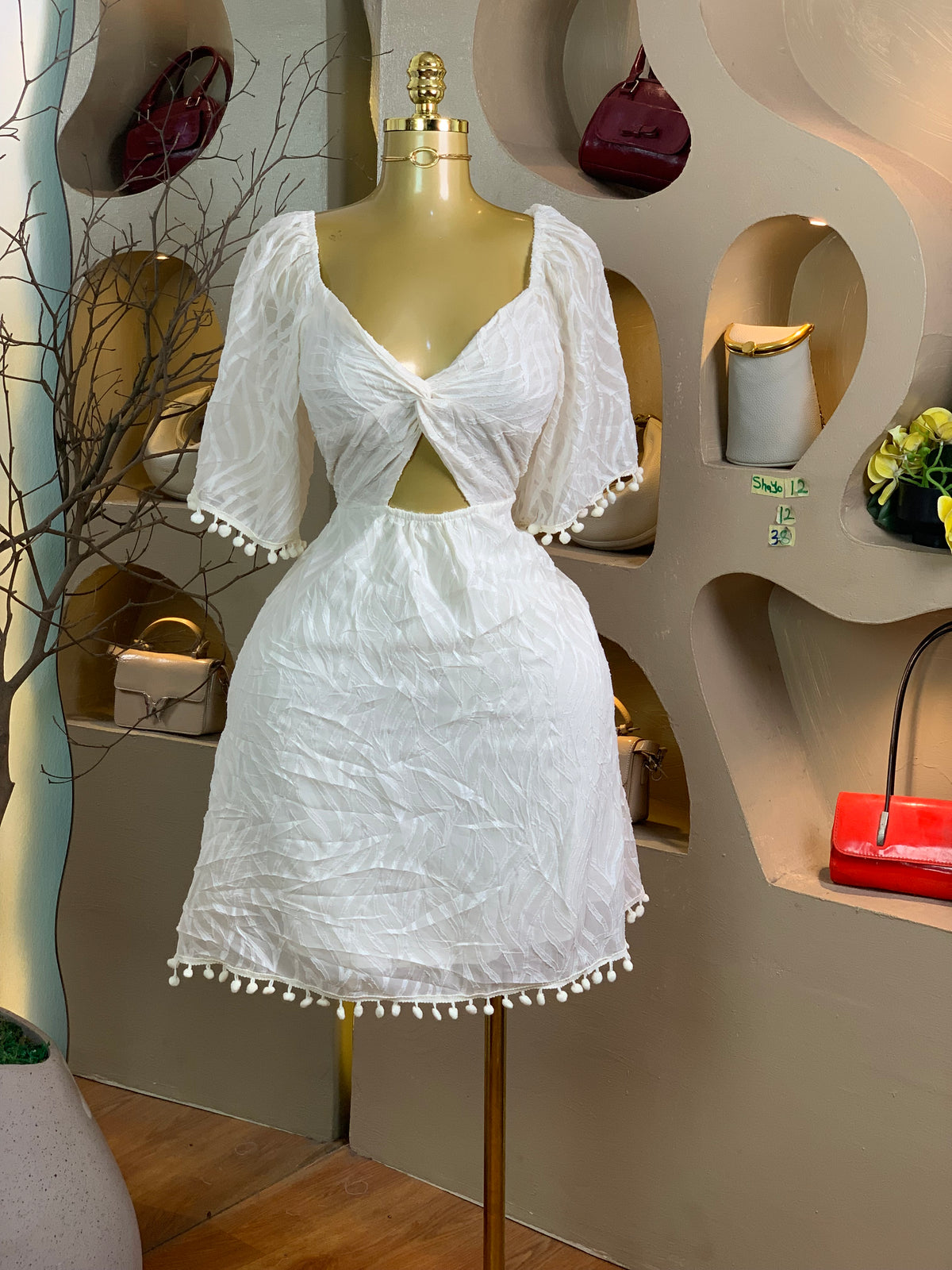 SHAYO12 SIZE12 Length38 cream dress