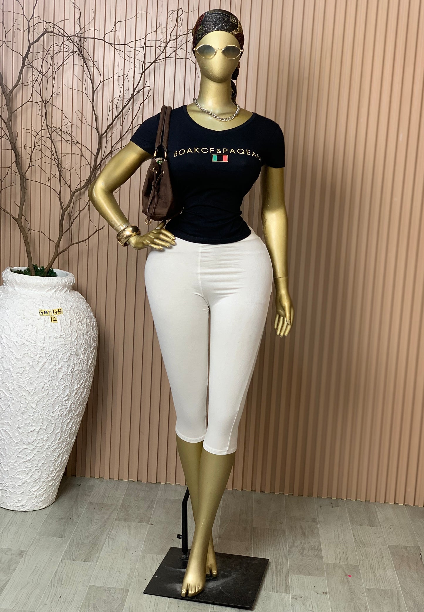 SIZE12 GLAMOUR BASIC TOP44 BLACK