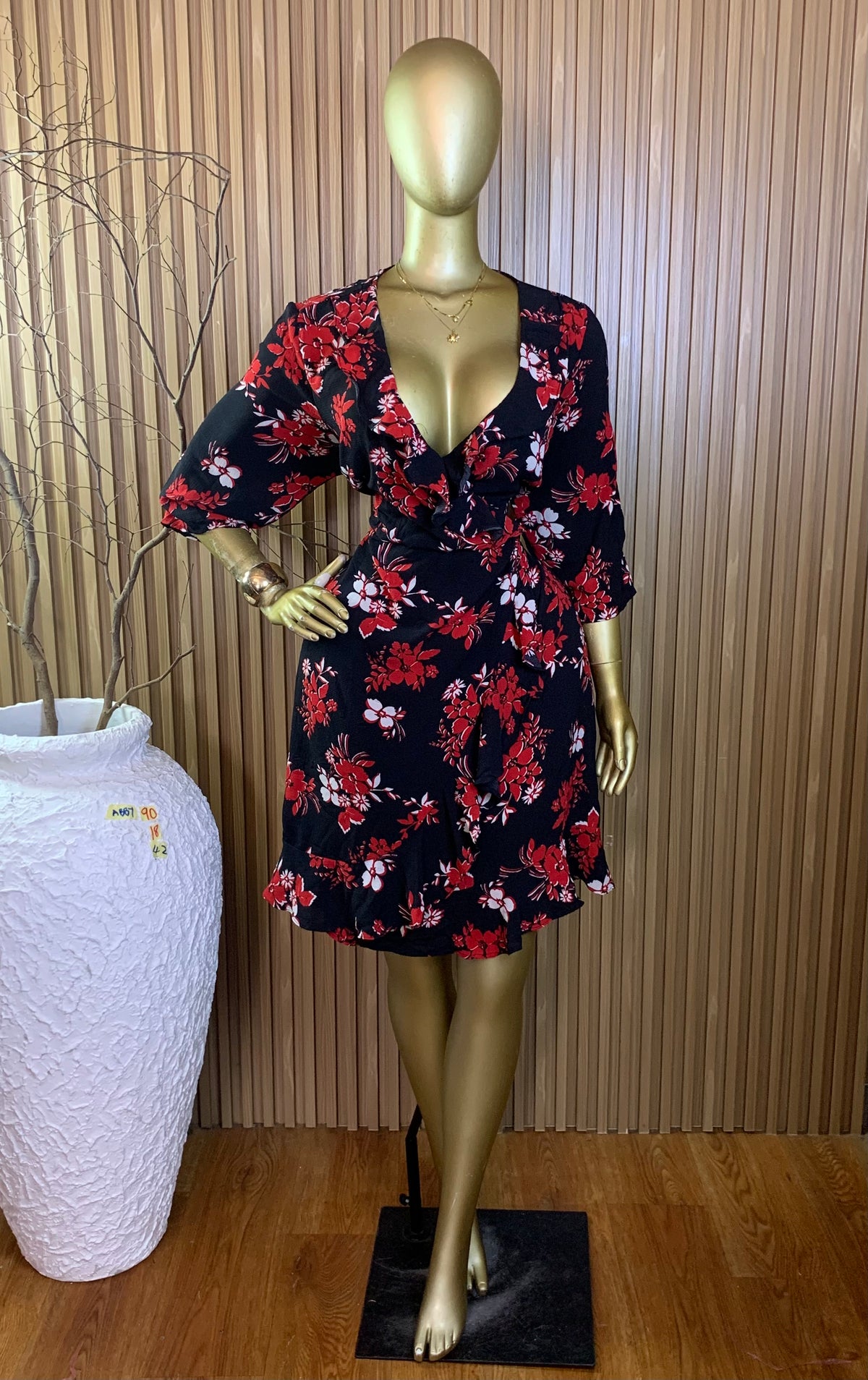 ABBY90 SIZE18 Length42 floral dress
