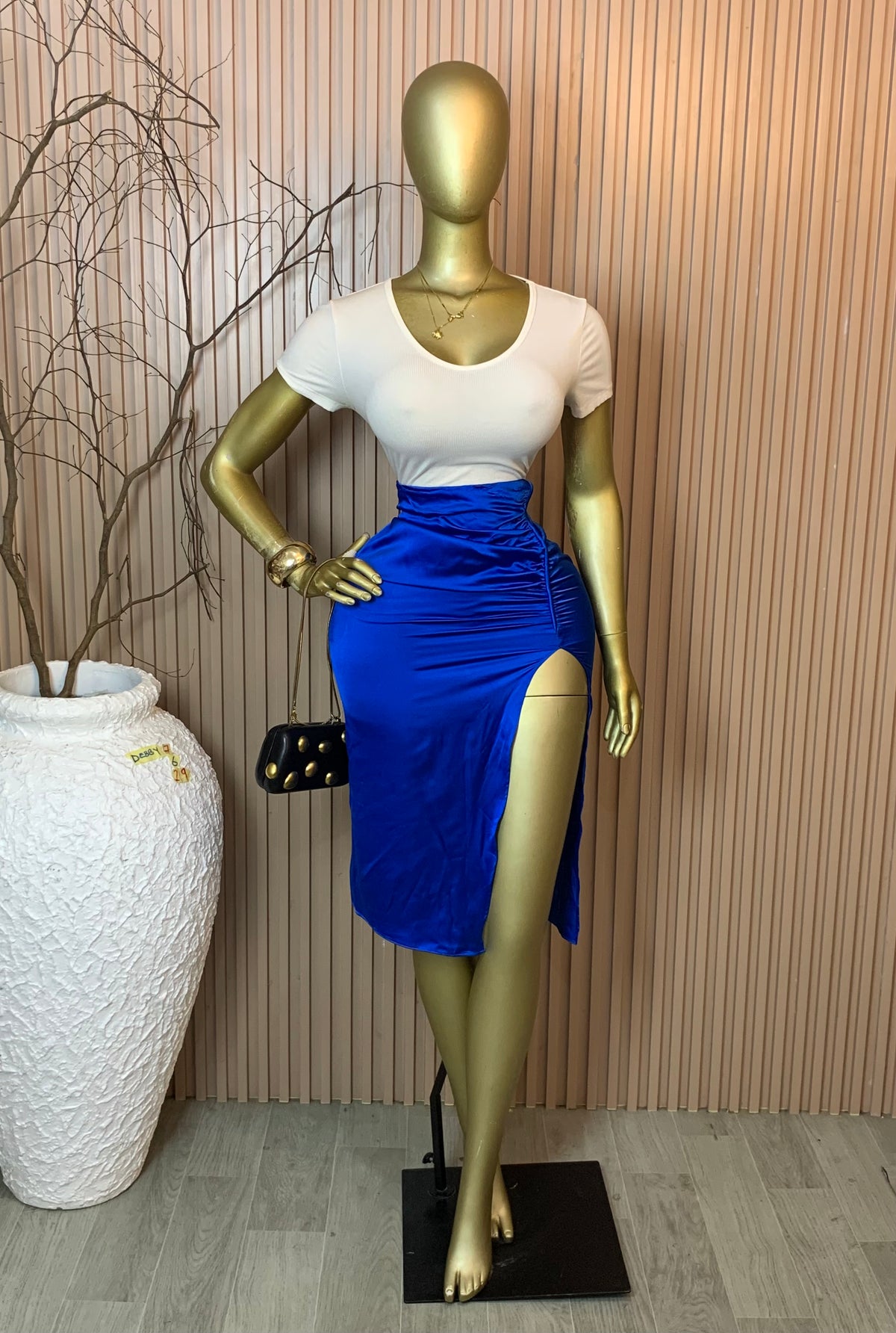 DEBBY7 SIZE6 Length29 silk skirt