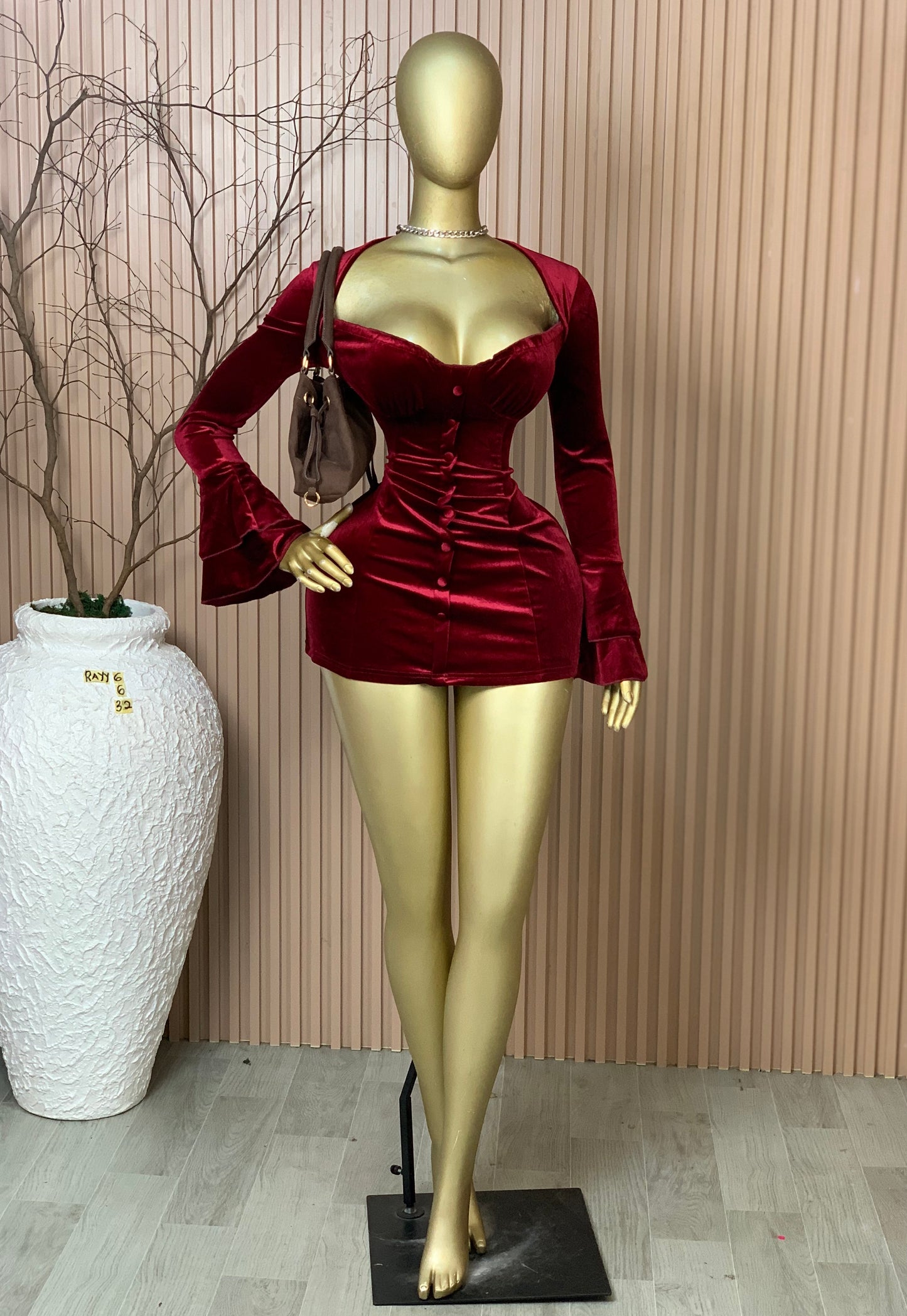 SIZE6 RAYY6 Length32 Brand new wine dress