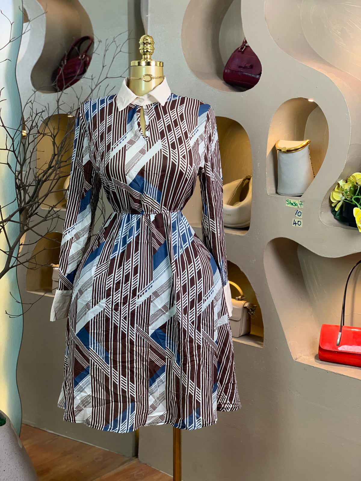 SHAYO7 SIZE10 Length40 multicolor dress