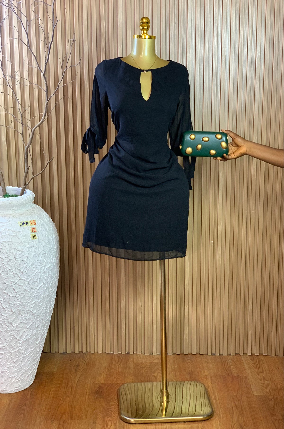 OPE15 SIZE12 Length40 black dress
