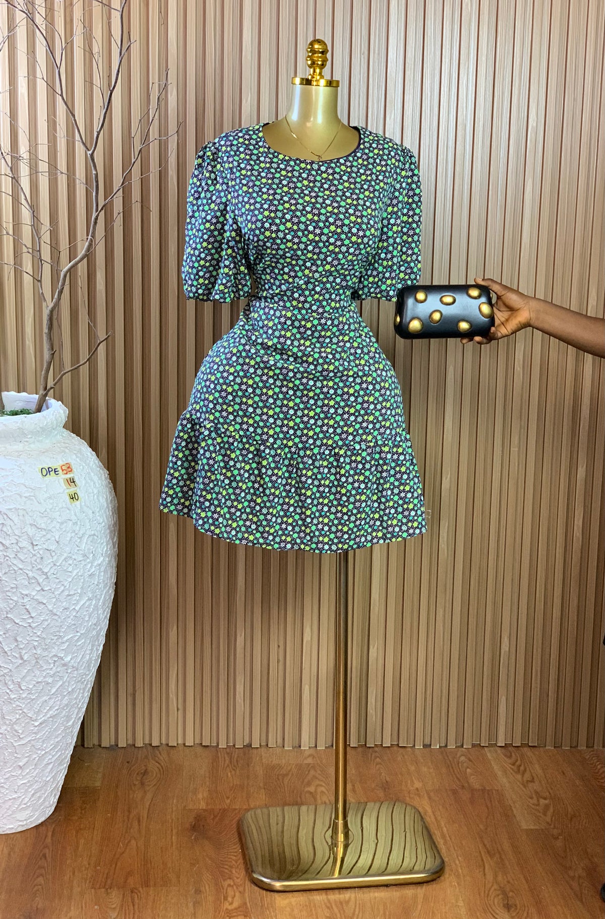OPE53 SIZE14 Length40 green dress
