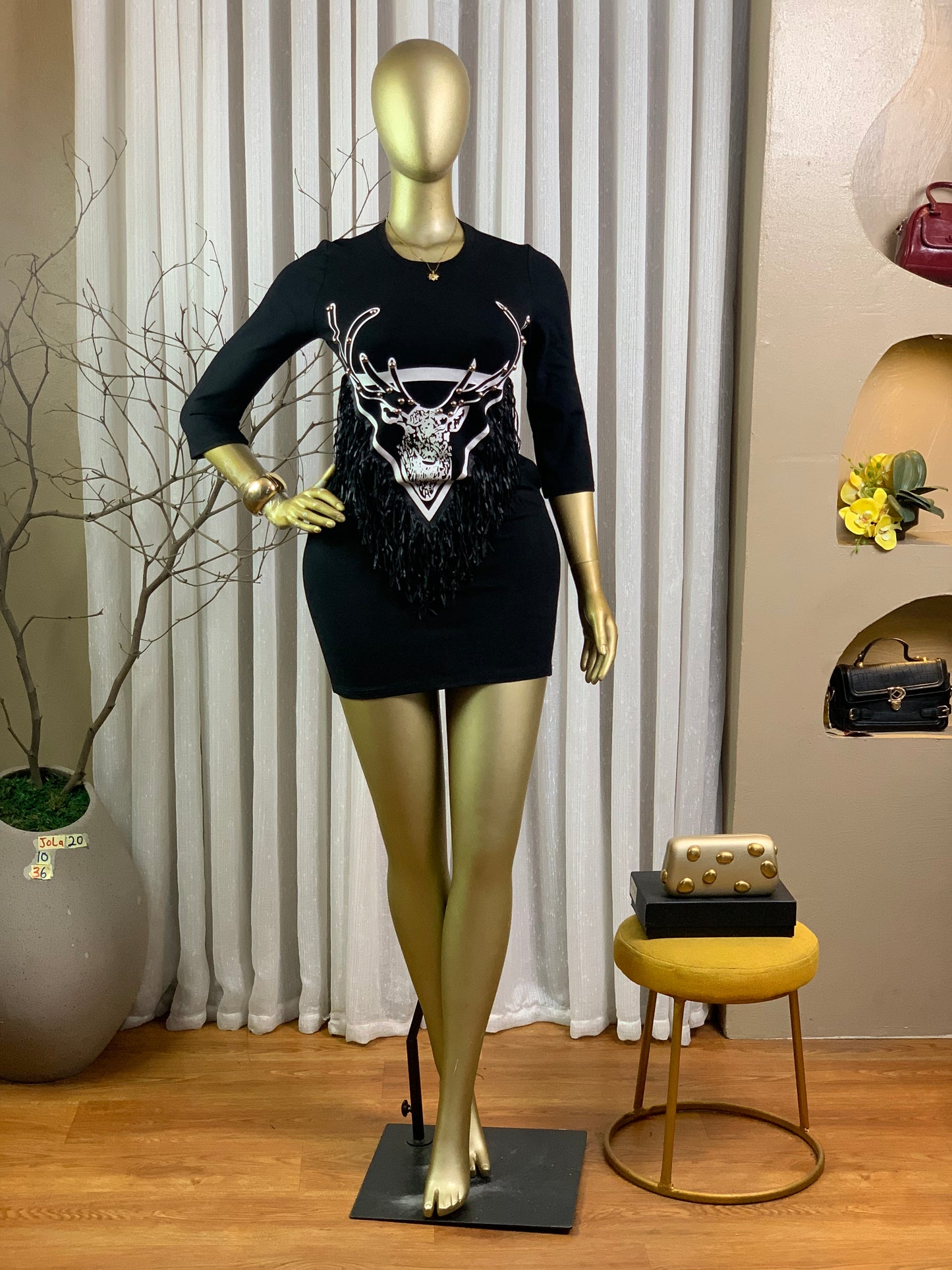 JOLA20 SIZE10 Black DRESS Length36