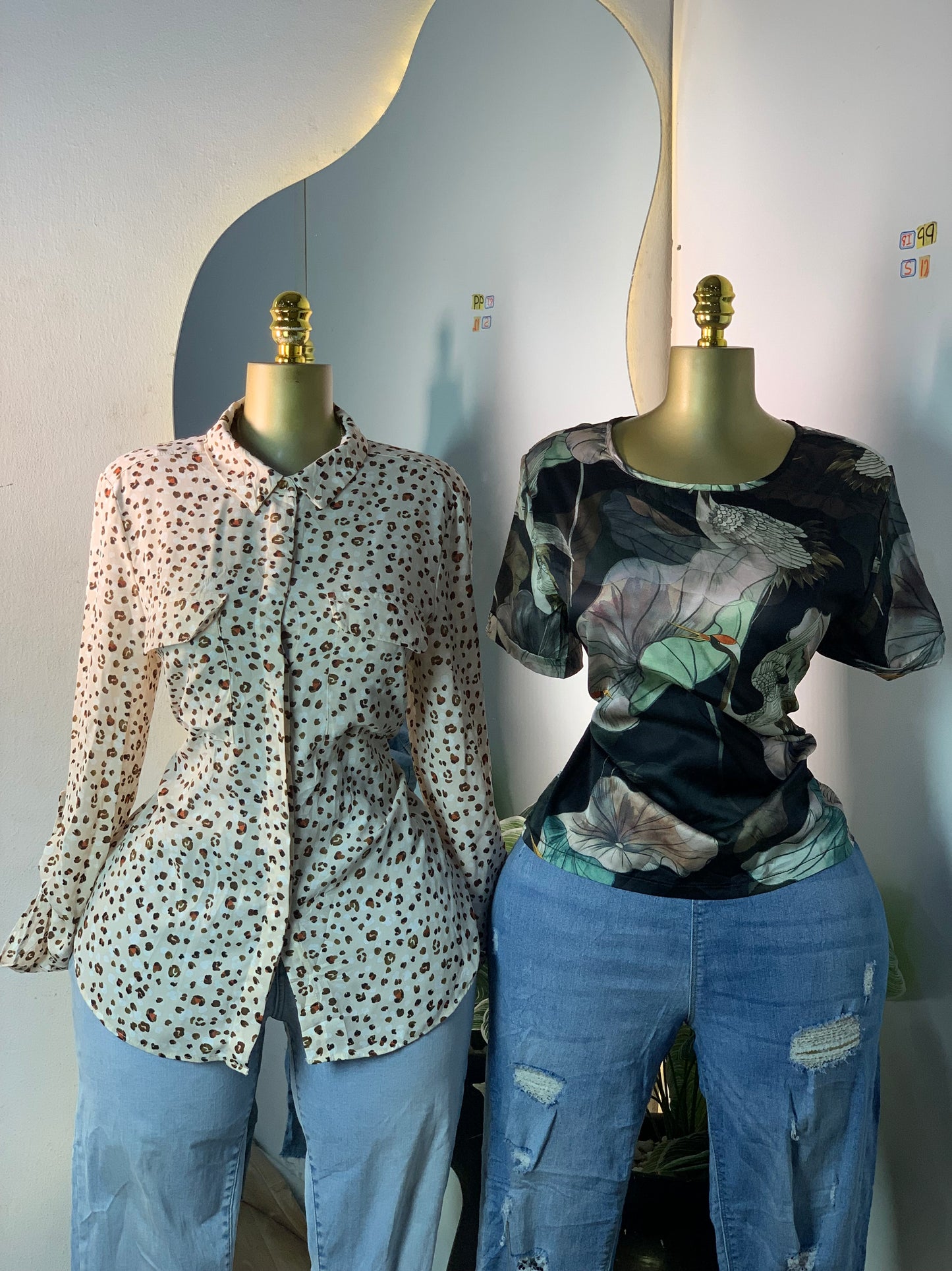 SIZE12 8I99A (brown and white floral)