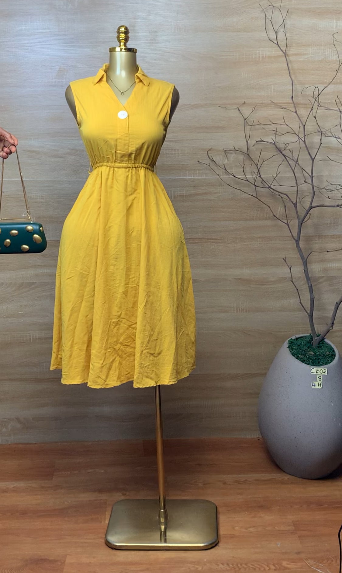 SIZE8 CEO2 Yellow dress Length44