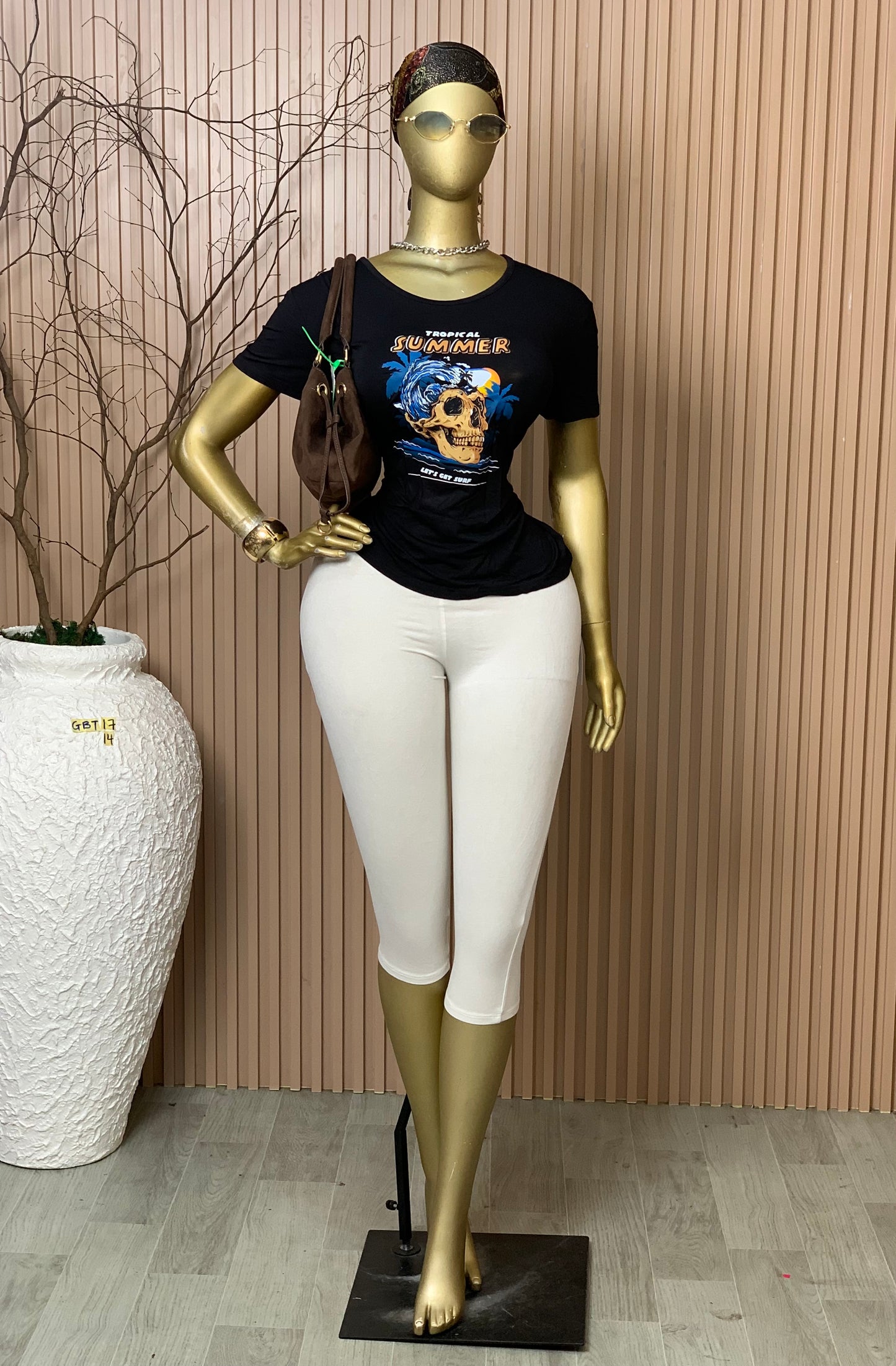 SIZE14 GLAMOUR BASIC TOP17 BLACK