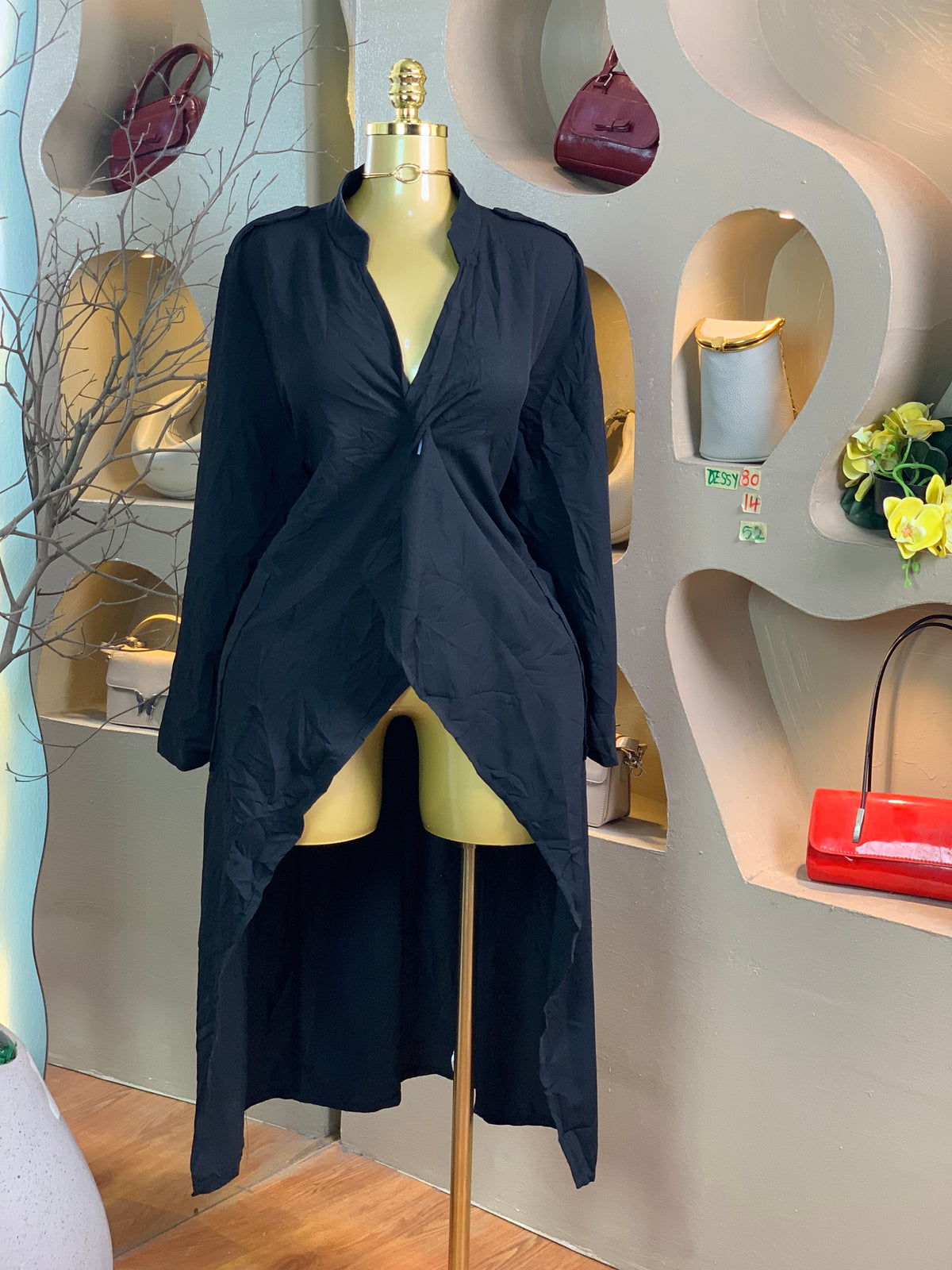 DESSY80 SIZE14 Length52 black dress