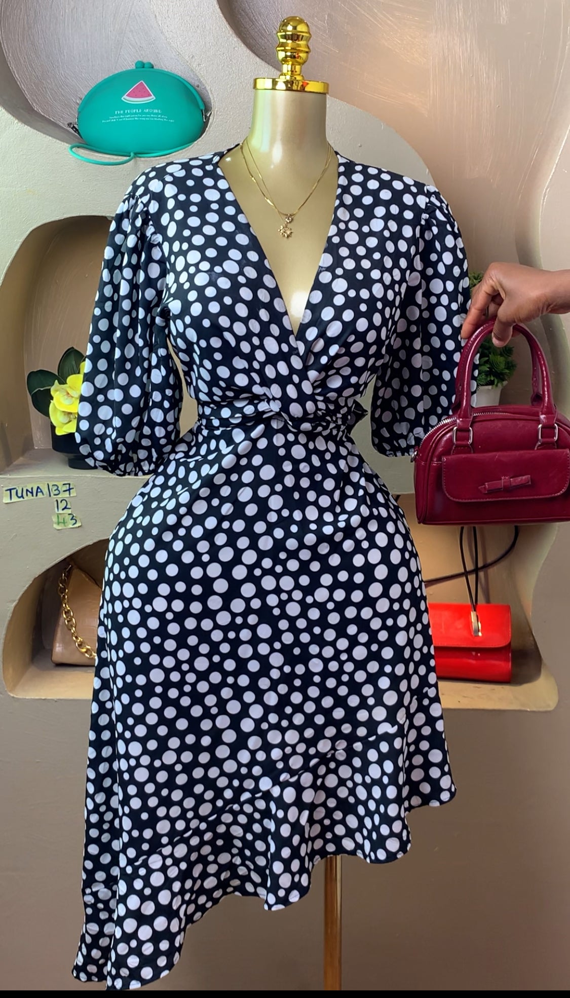 SIZE12 TUNA137 Length43 (polka dots)