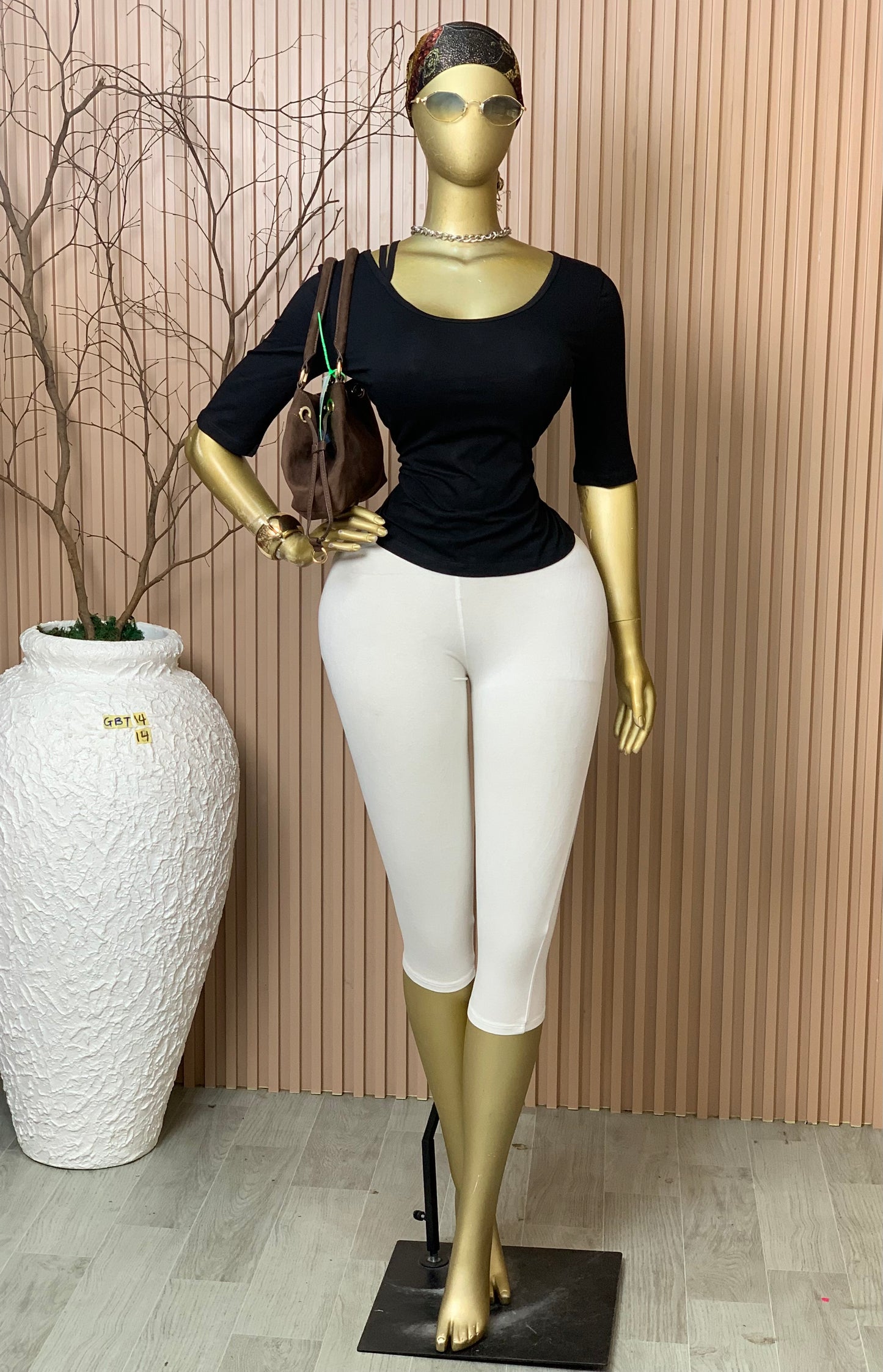 SIZE14 GLAMOUR BASIC TOP14 BLACK