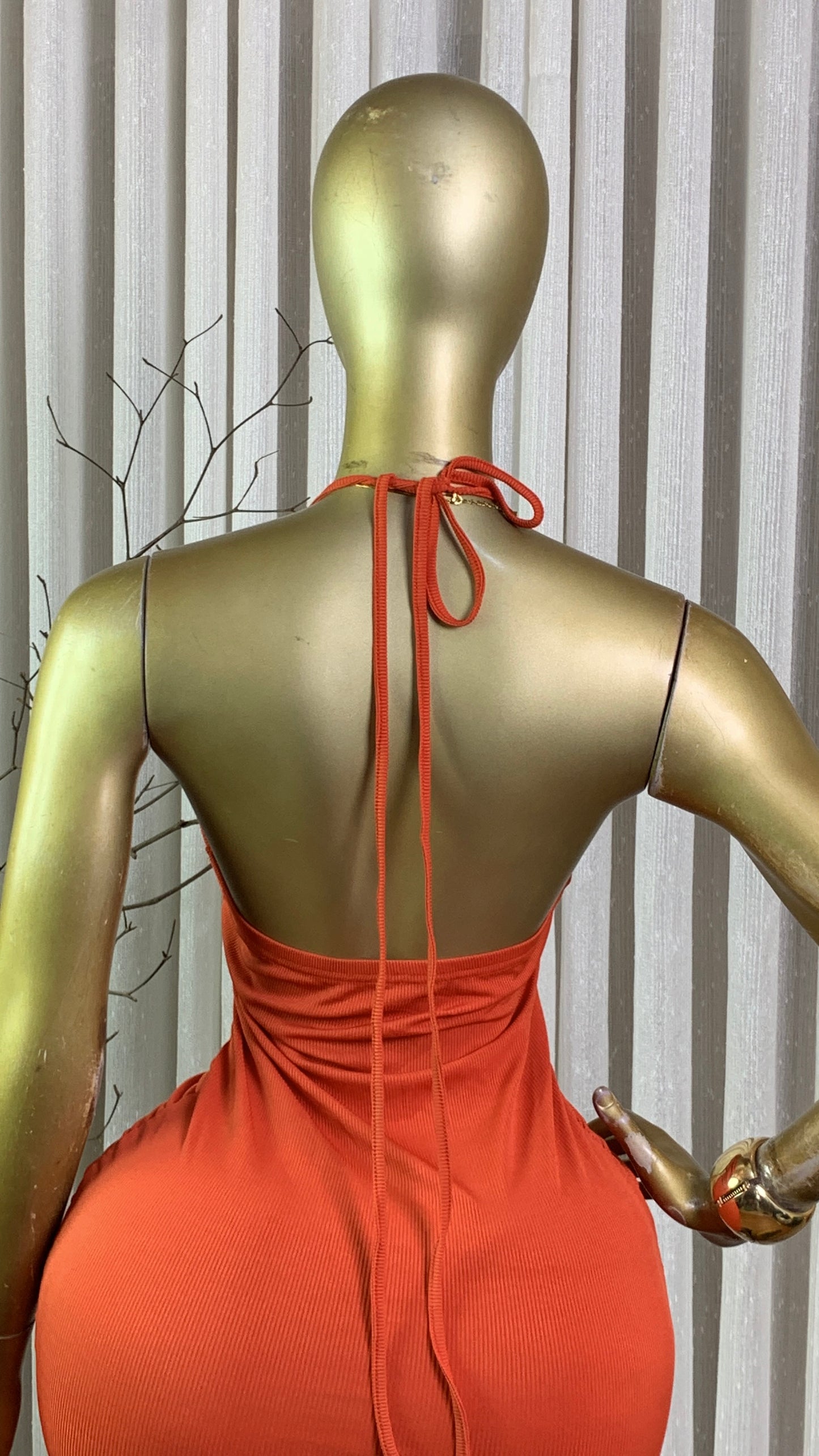 JOY64 SIZE10 burnt orange DRESS Length38