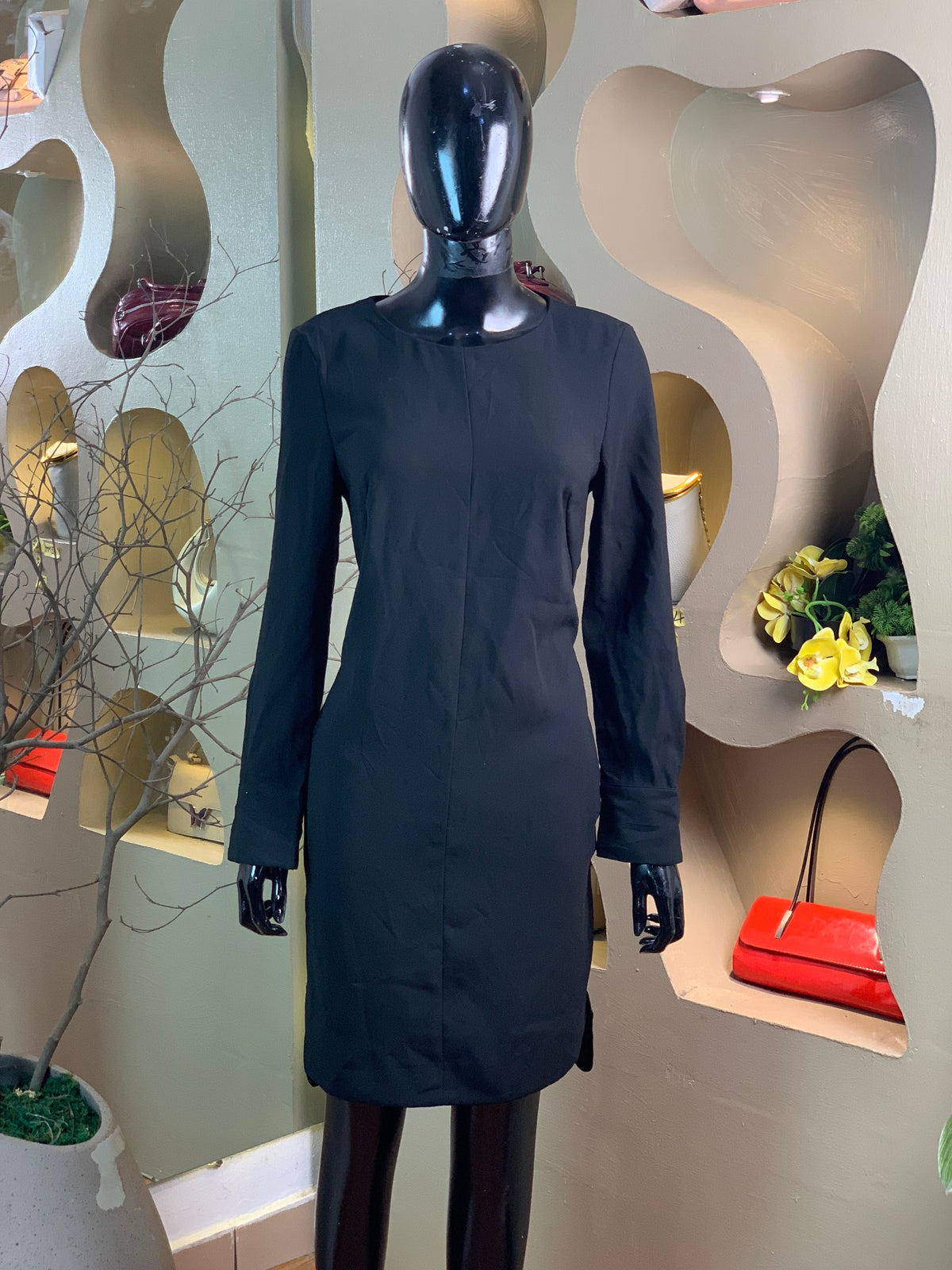 TEMMY64 SIZE8 Length39 black dress