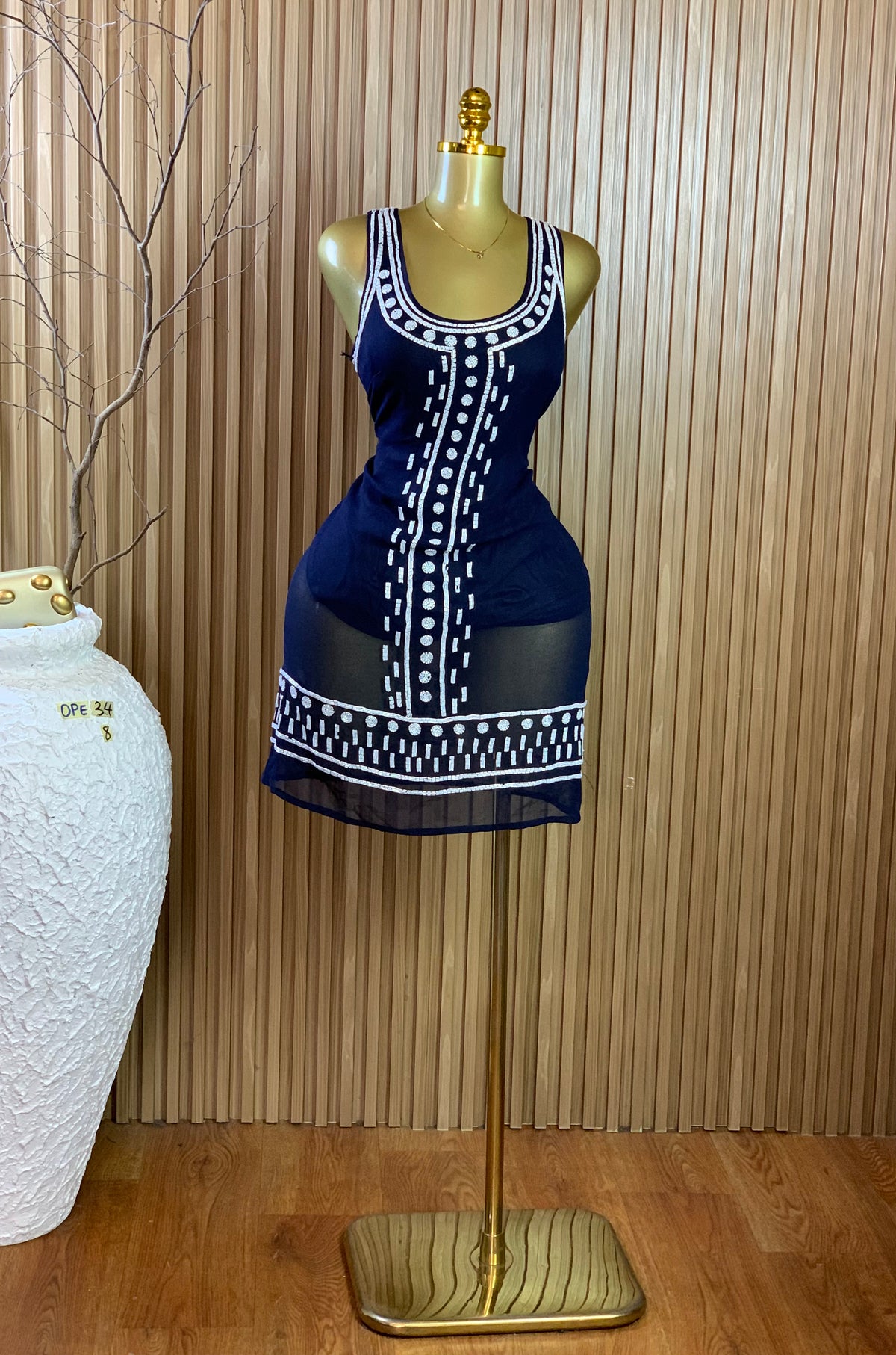 OPE34 SIZE8 navy blue dress