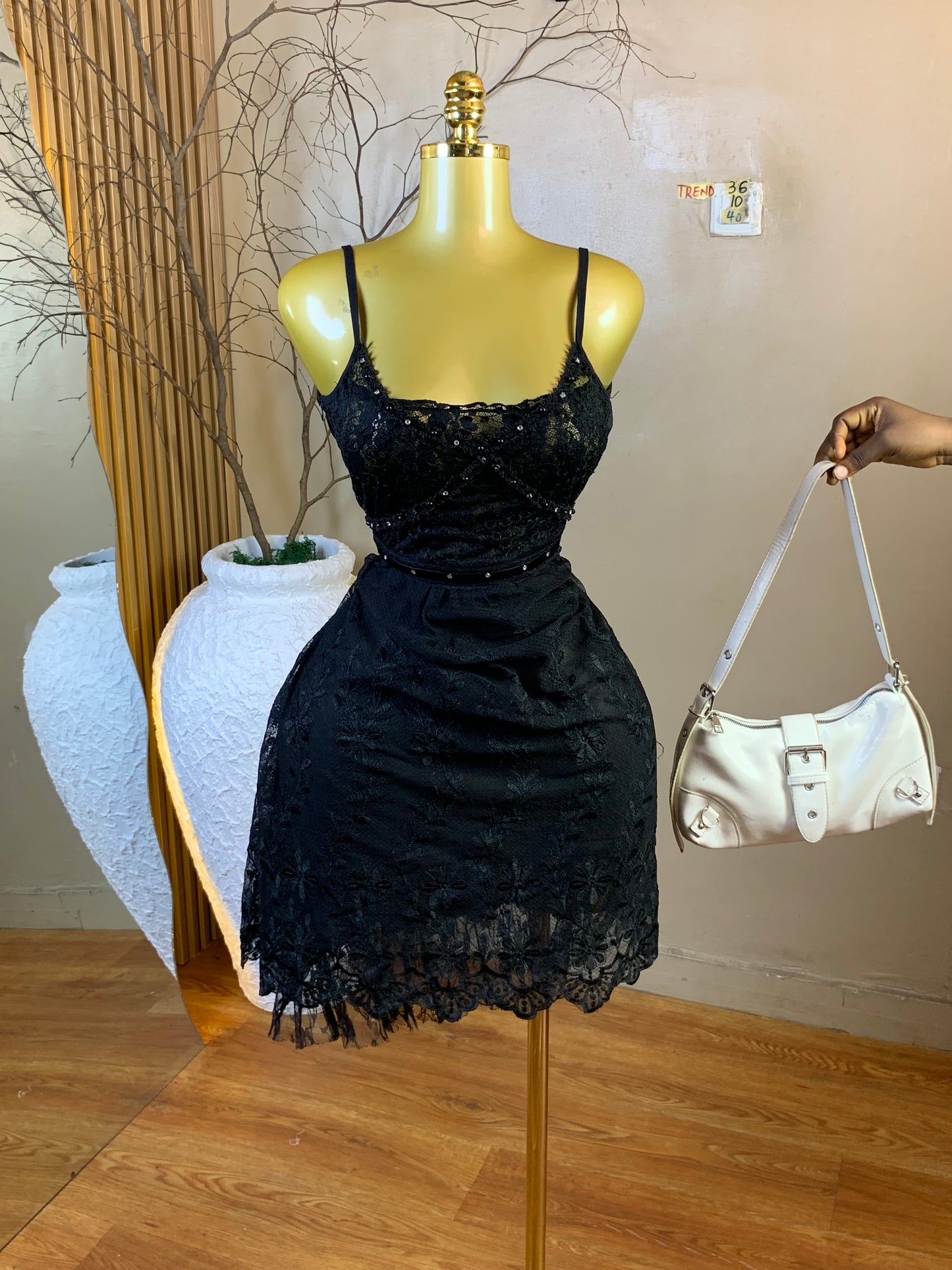TREND36 SIZE10 Length40 black dress