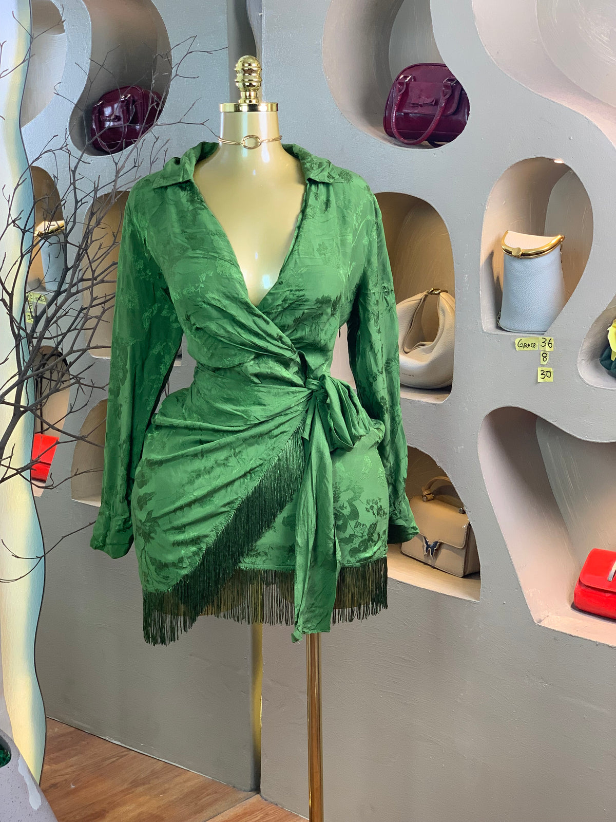 GRACE36 SIZE8 Length30 green dress