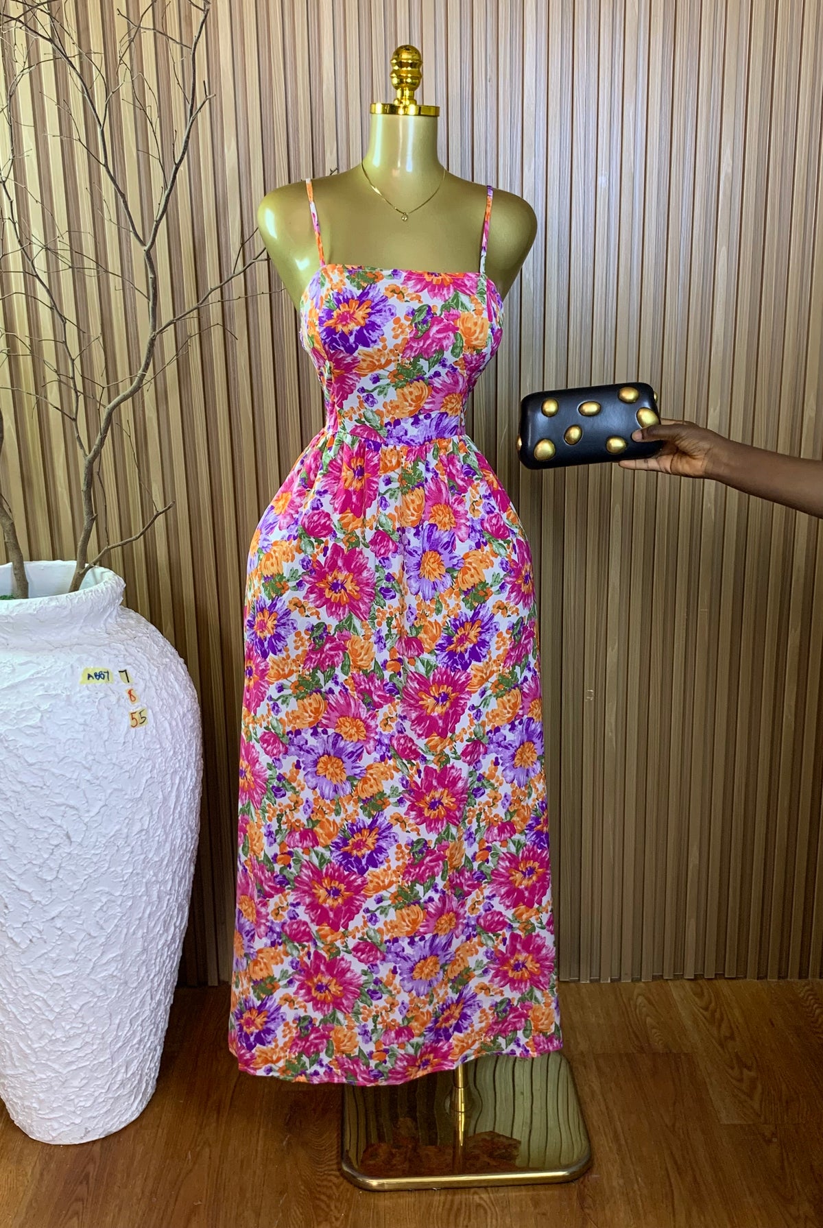 ABBY7 SIZE8 Length55 floral dress