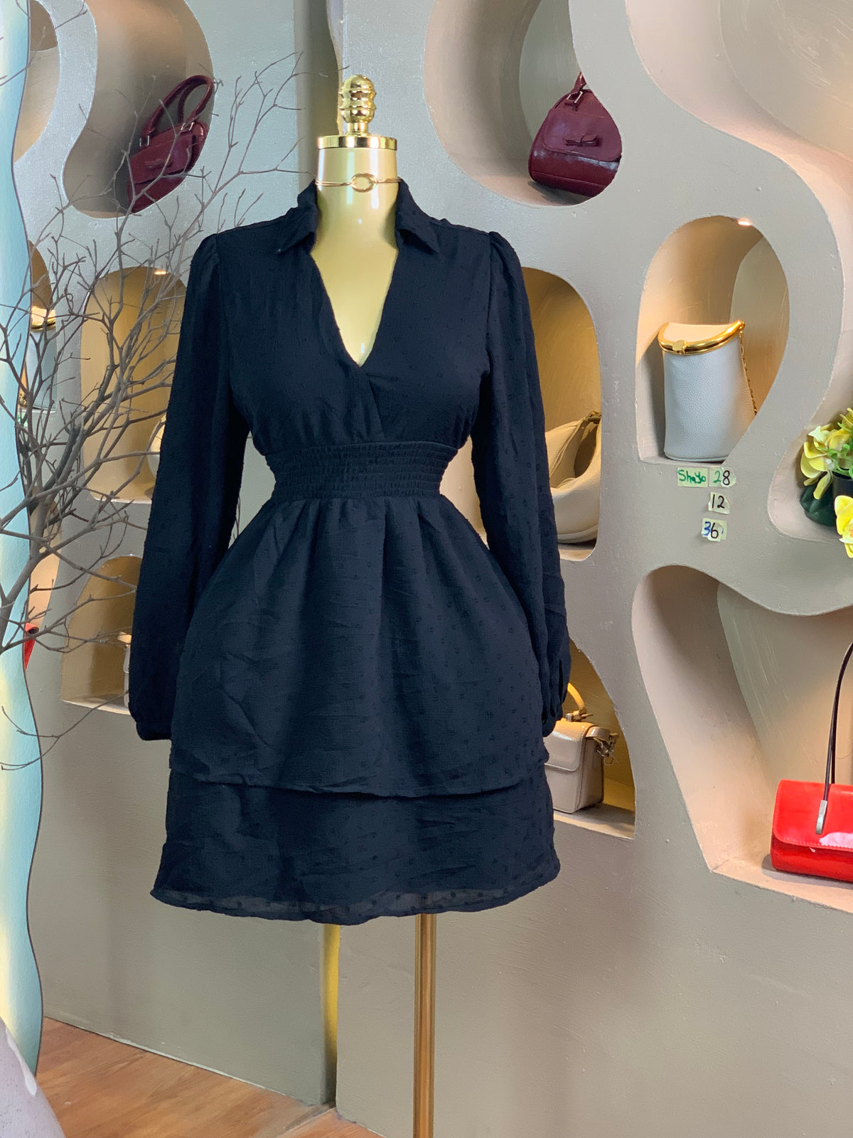 SHAYO28 SIZE12 Length36 blackdress