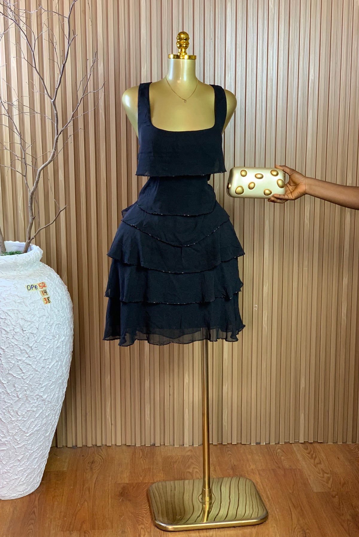 OPE52 SIZE14 Length38 black dress
