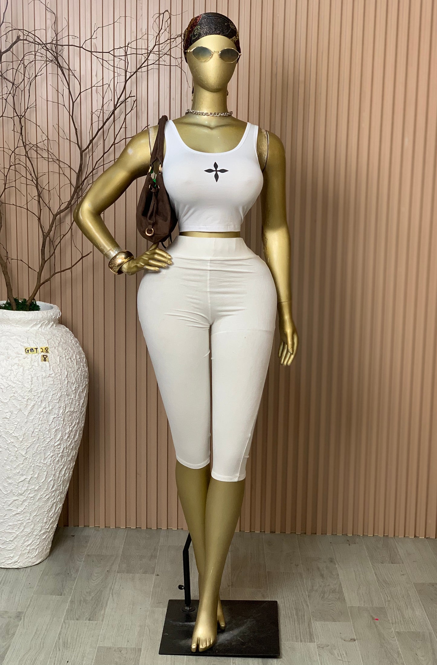 SIZE8 GLAMOUR BASIC TOP28 WHITE