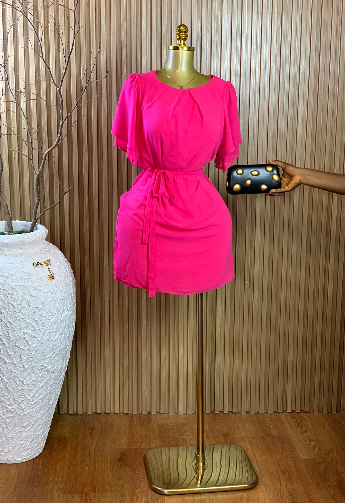 OPE57 SIZE8 Length36 pink dress