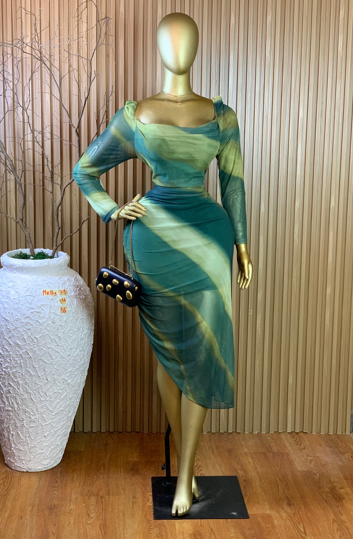 NELLY31 SIZE14 Length55 mesh dress