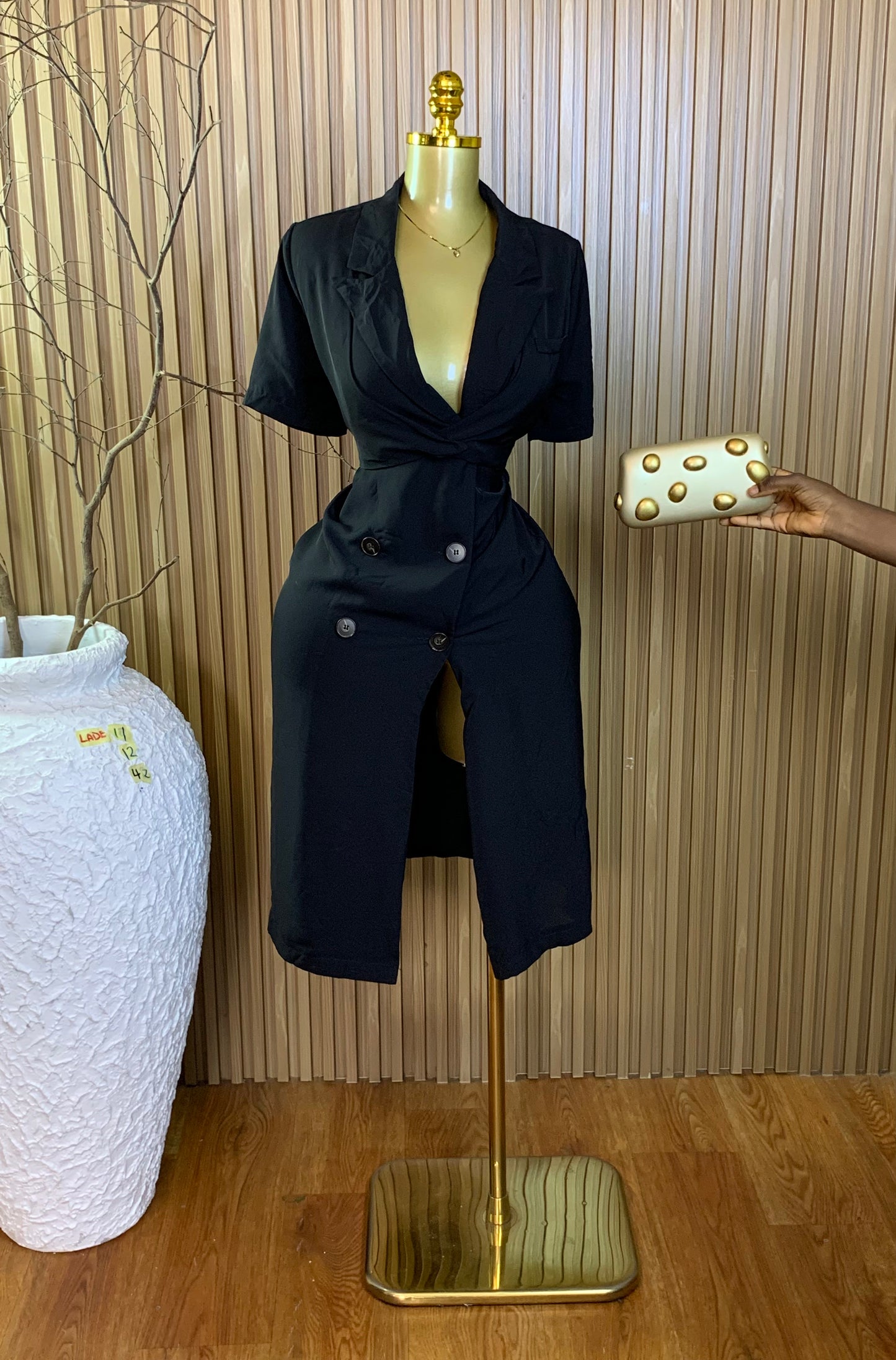 LADE11 SIZE12 Length42 black dress