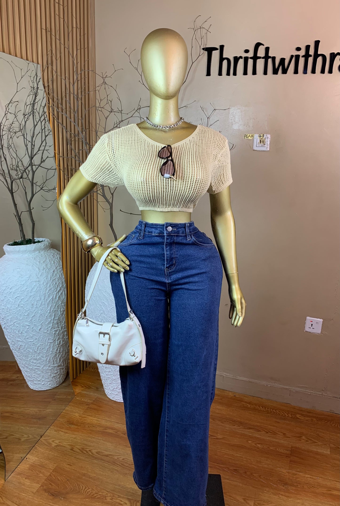 PEAK41 NUDE KNIT TOP SIZE14