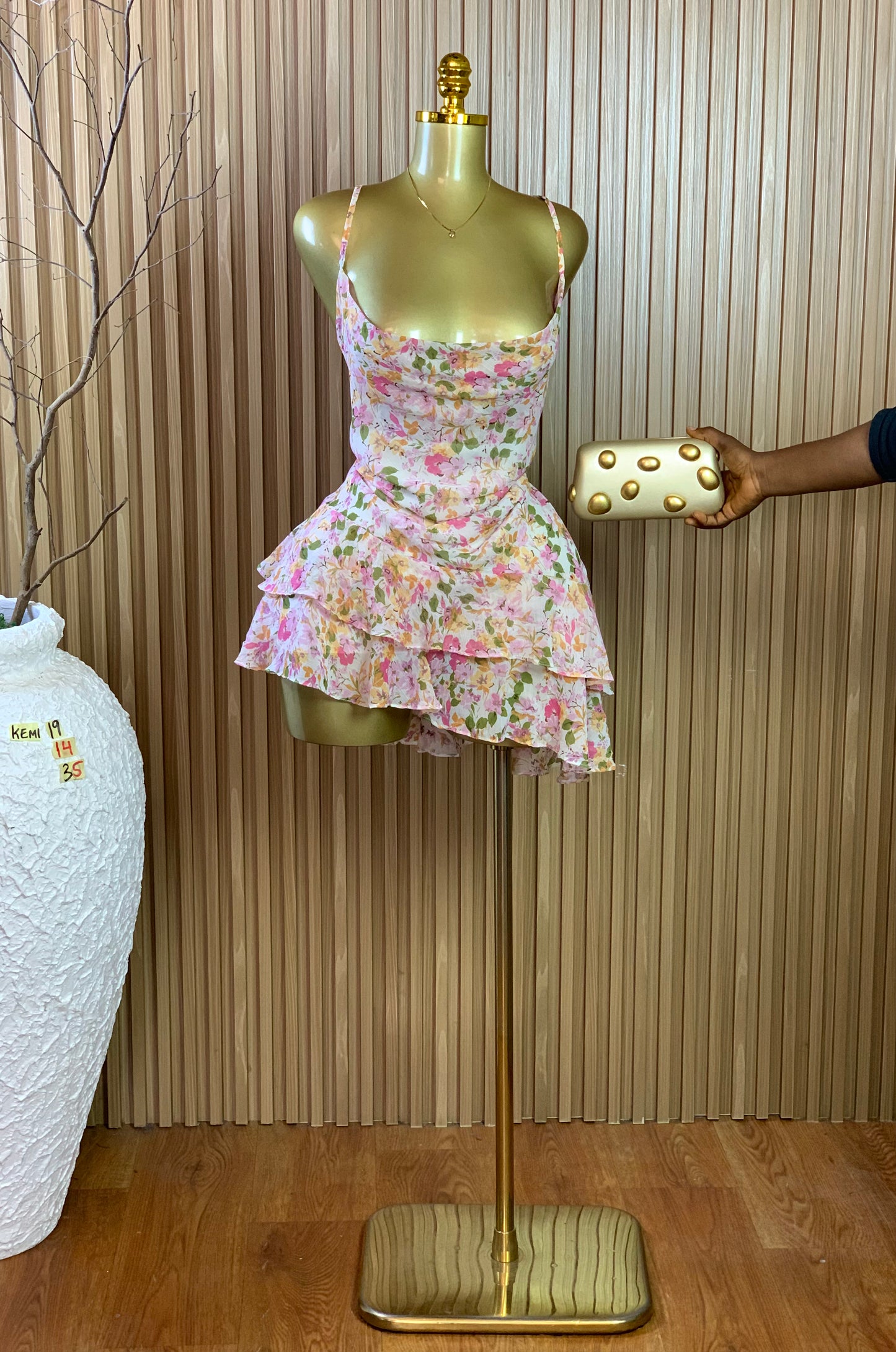 KEMI19 SIZE14 Length35 floral dress
