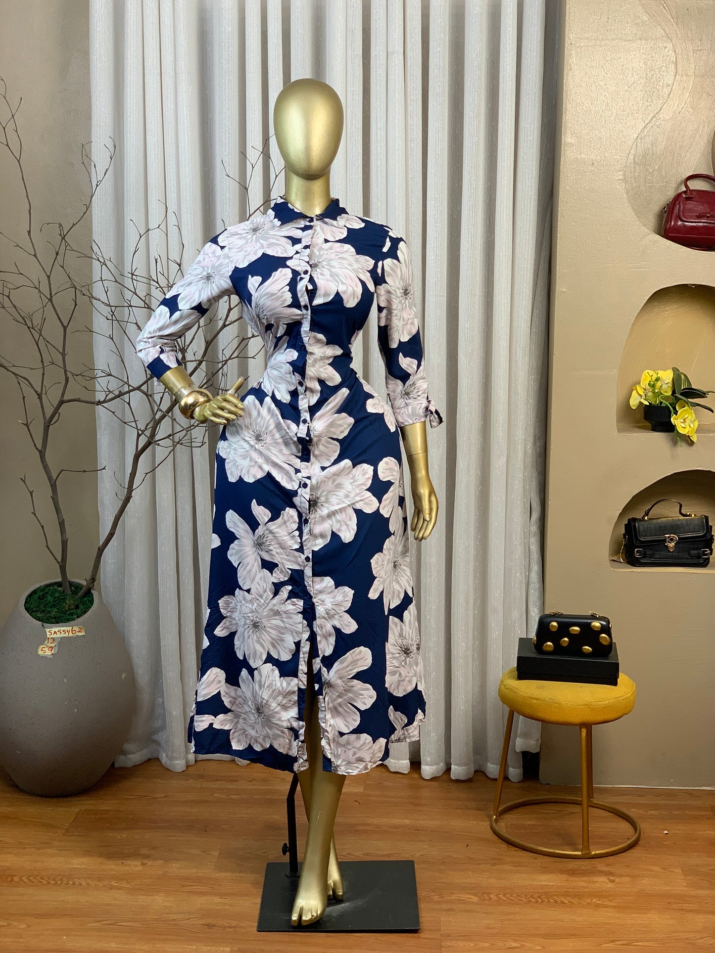 SASSY62 SIZE12 Floral DRESS Length59