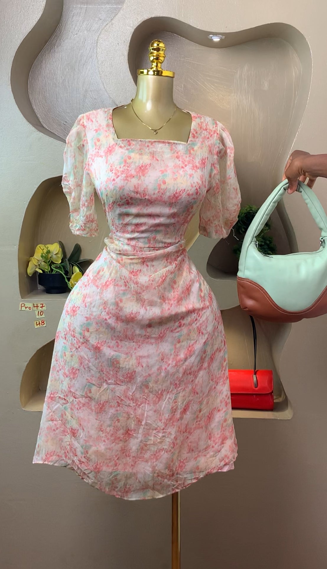 PRO47 SIZE10 Floral DRESS Length48