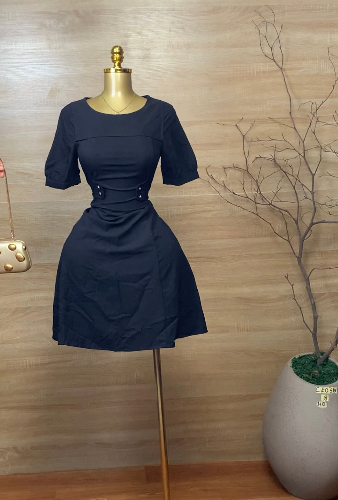 SIZE8 CEO38 black dress Length40