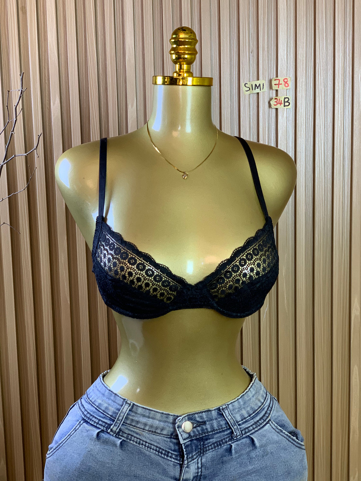 SIMI78 SIZE34B(Black bra only)