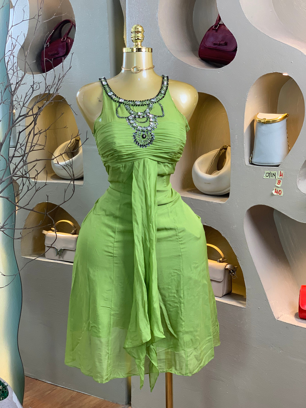 OYIN4 SIZE8 Green DRESS Length40