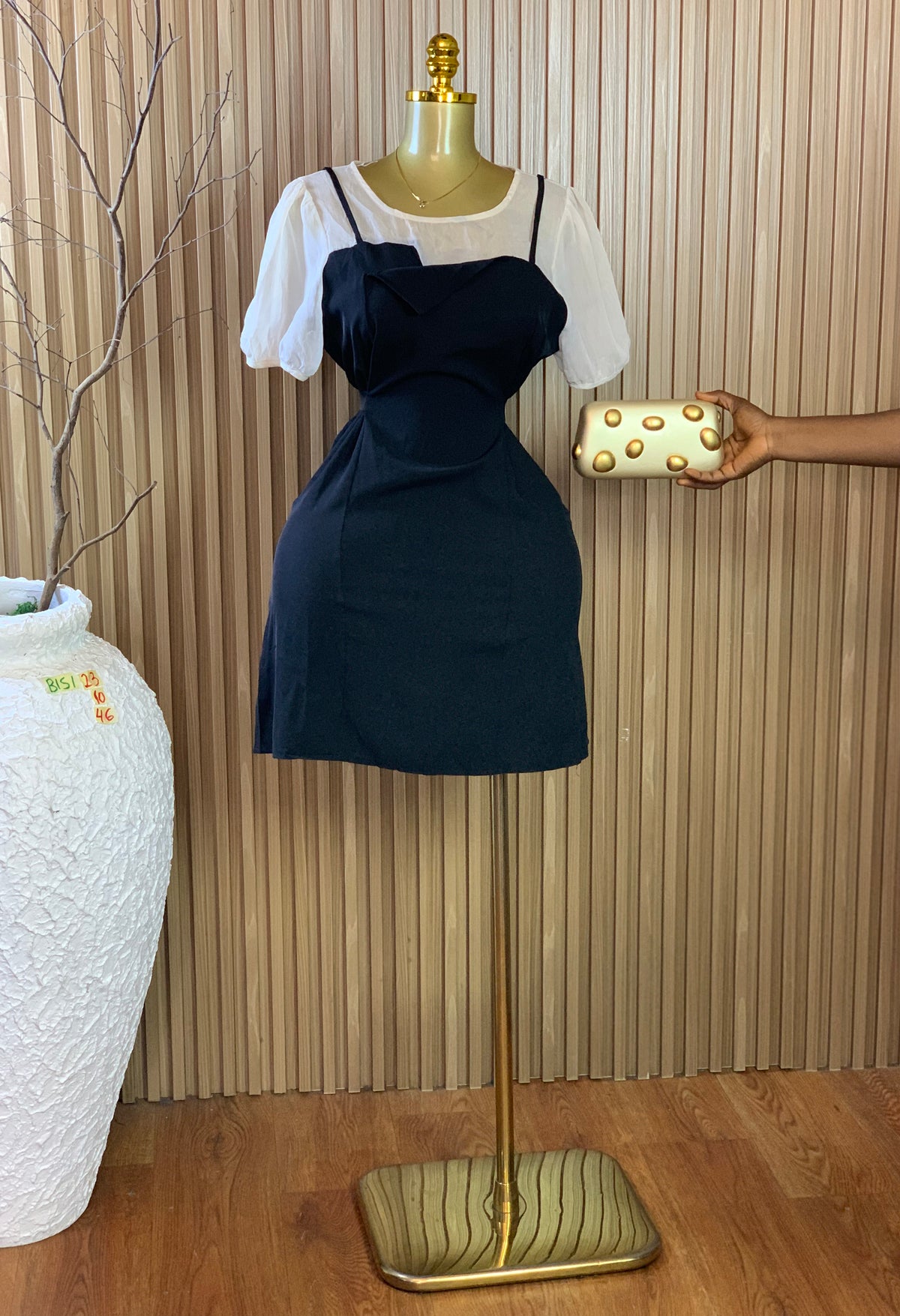 BISI23 SIZE10 Length46 corporate dress Little stain