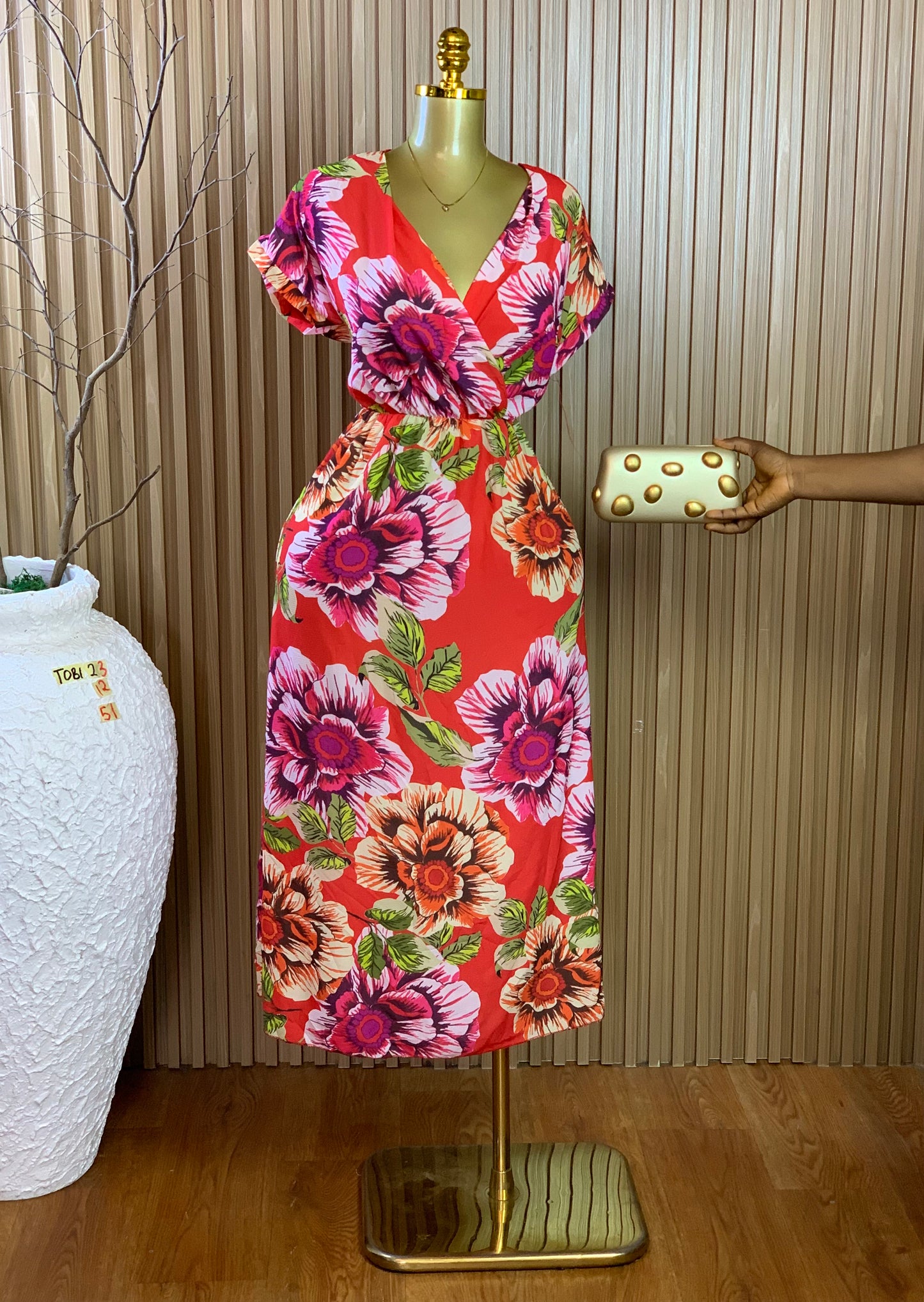 TOBI23 SIZE12 Length51 multi color dress