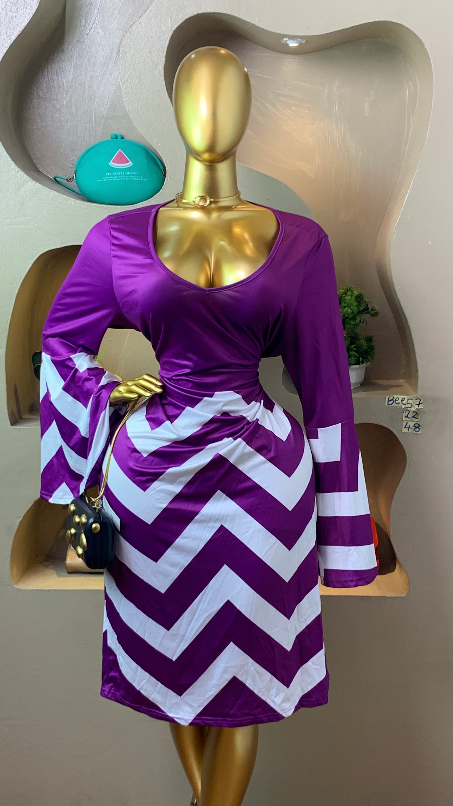 SIZE22 BEE57 Length48 (purple&white)