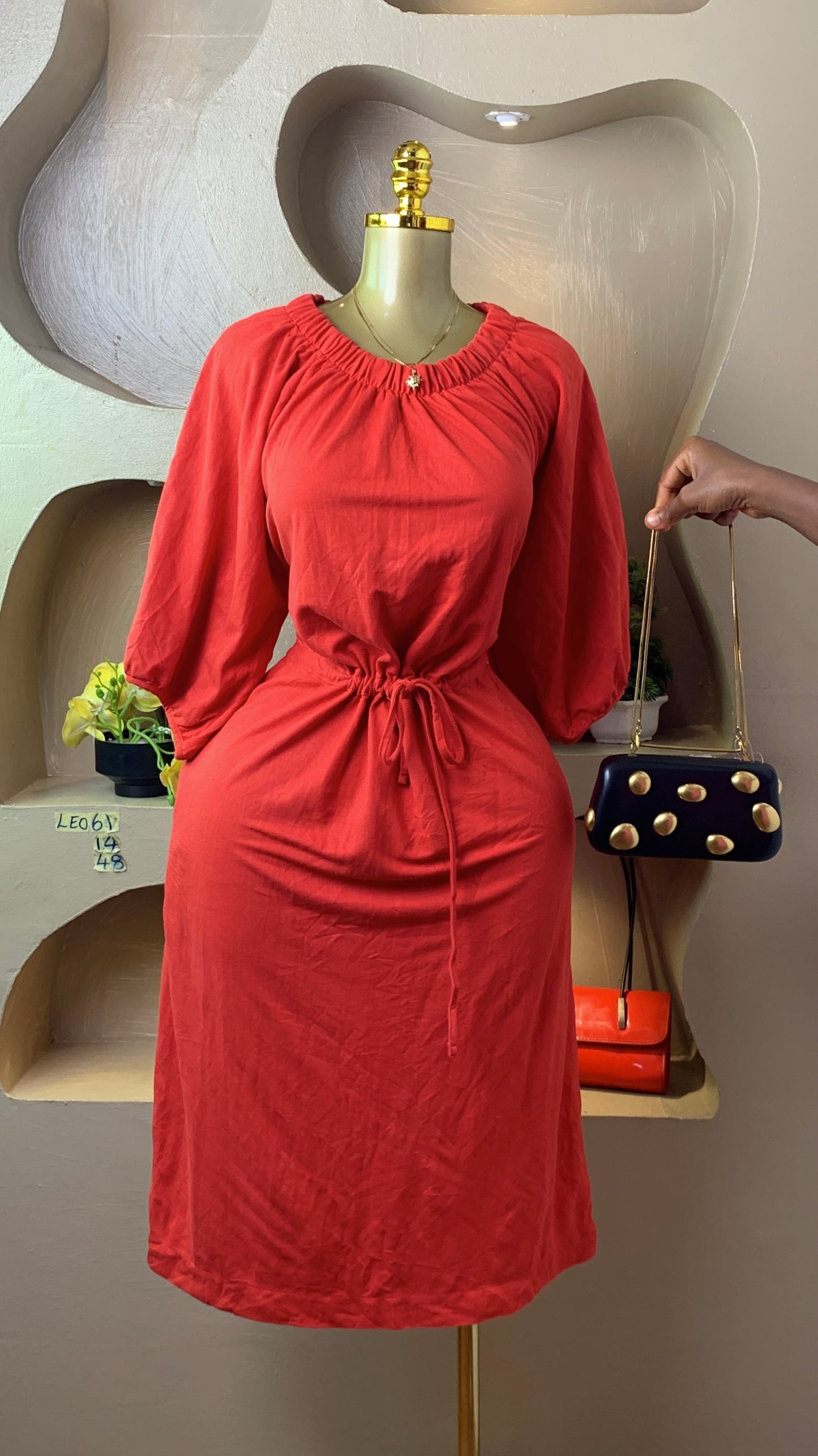LEO61 ORANGE DRESS SIZE14 Length48
