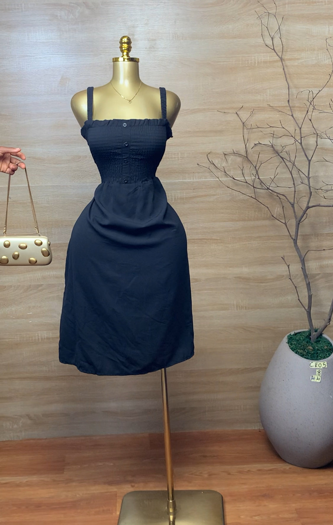 SIZE8 CEO5 black dress Length44