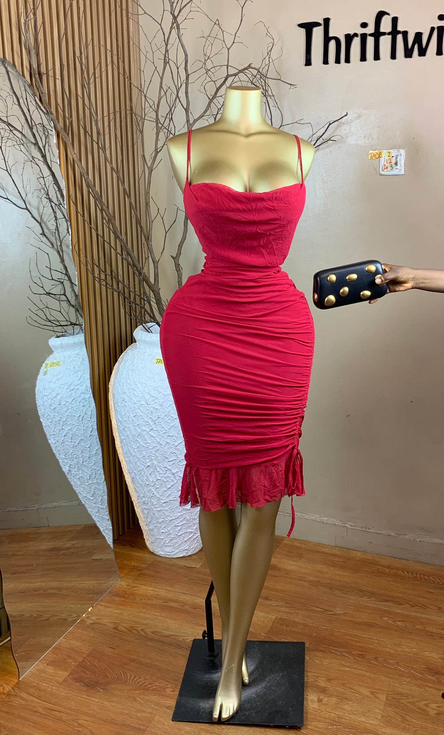 TADE2 SIZE12 Length43 Mesh party dress