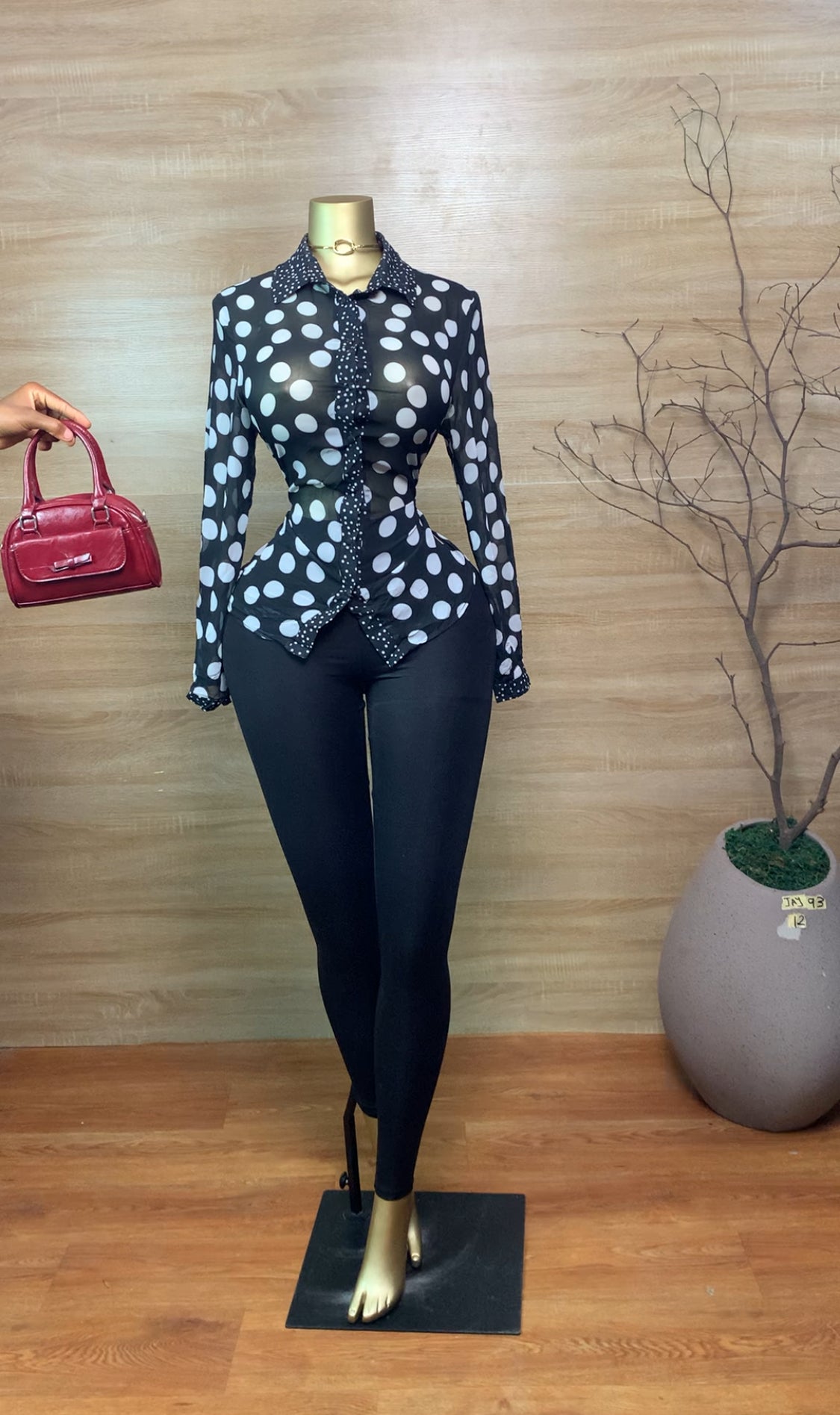 SIZE12 JAY93 polka dots Top
