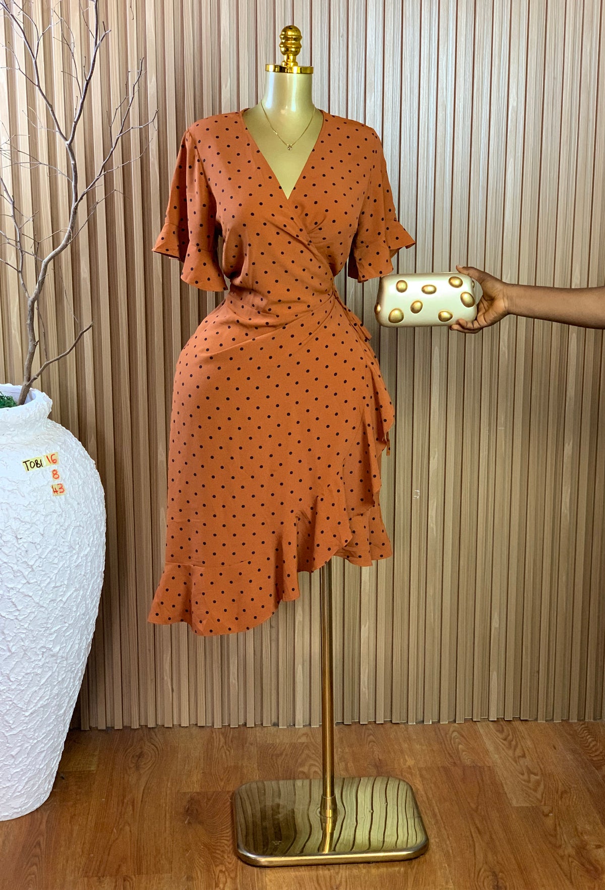 TOBI16 SIZE12 Length43 wrap dress