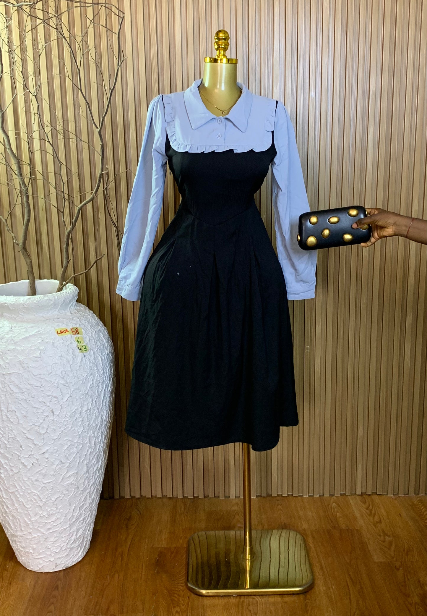 LADE58 SIZE6 Length43 corporate dress