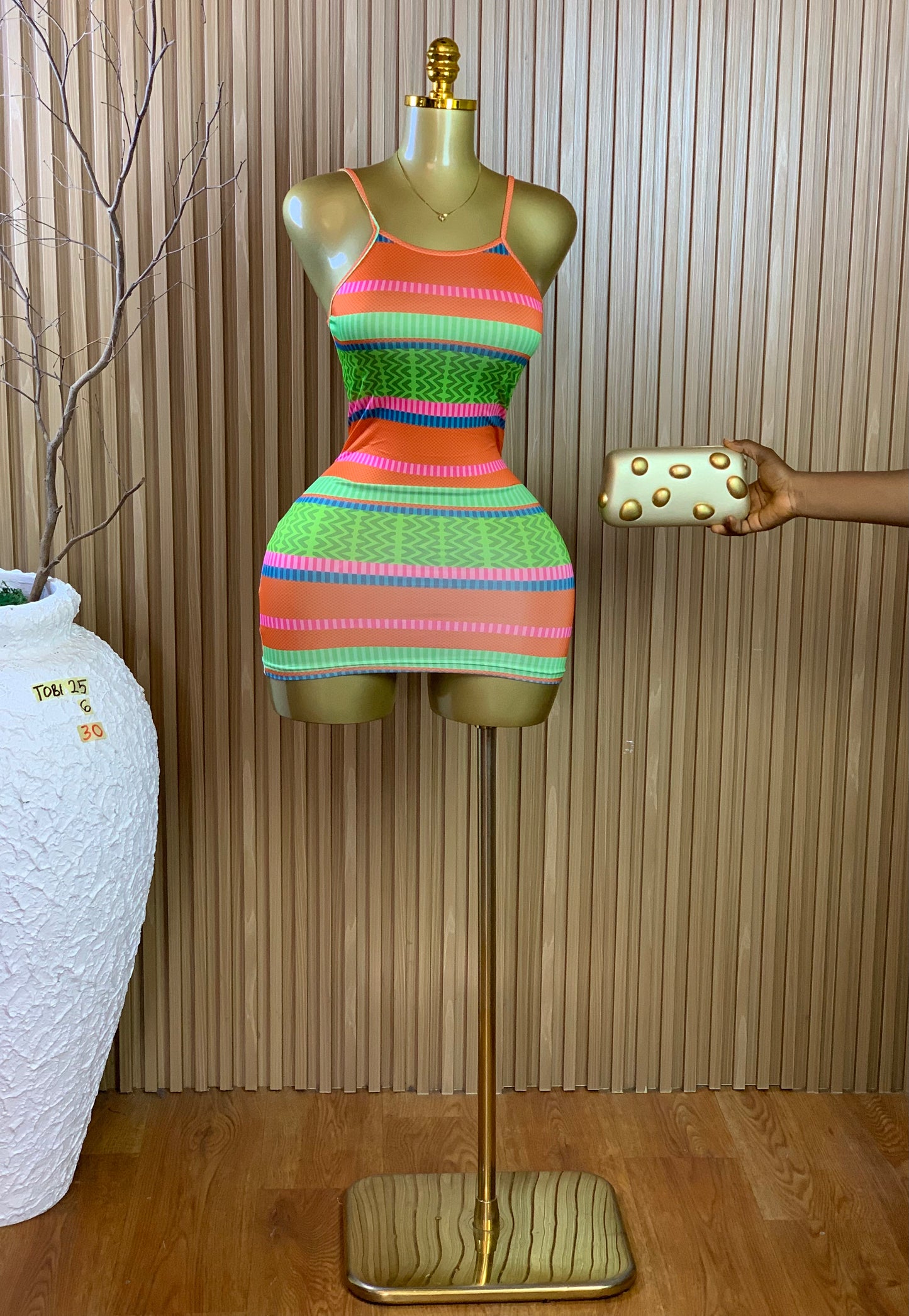 TOBI25 SIZE6&8 Length30 multicolor dress