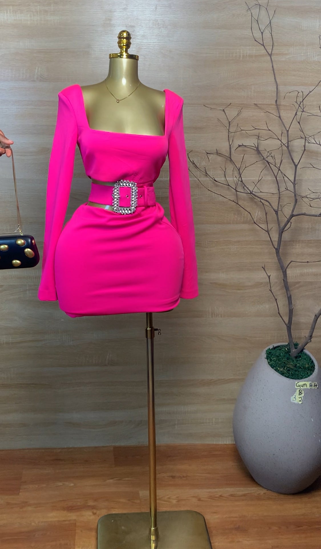 GUM44 SIZE8 Pink DRESS Length32