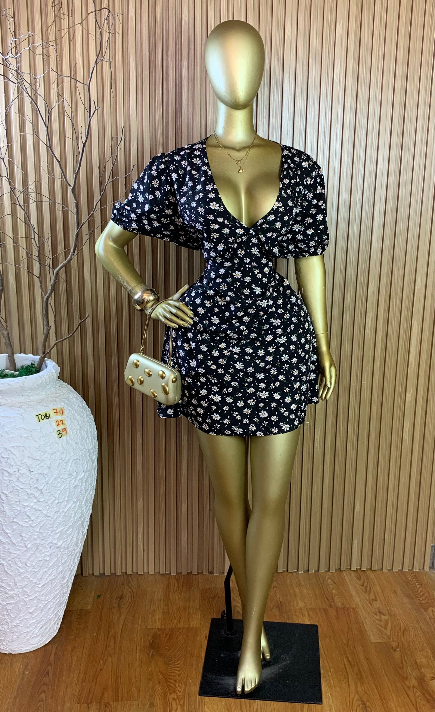 TOBI71 SIZE22 Length39 floral dress