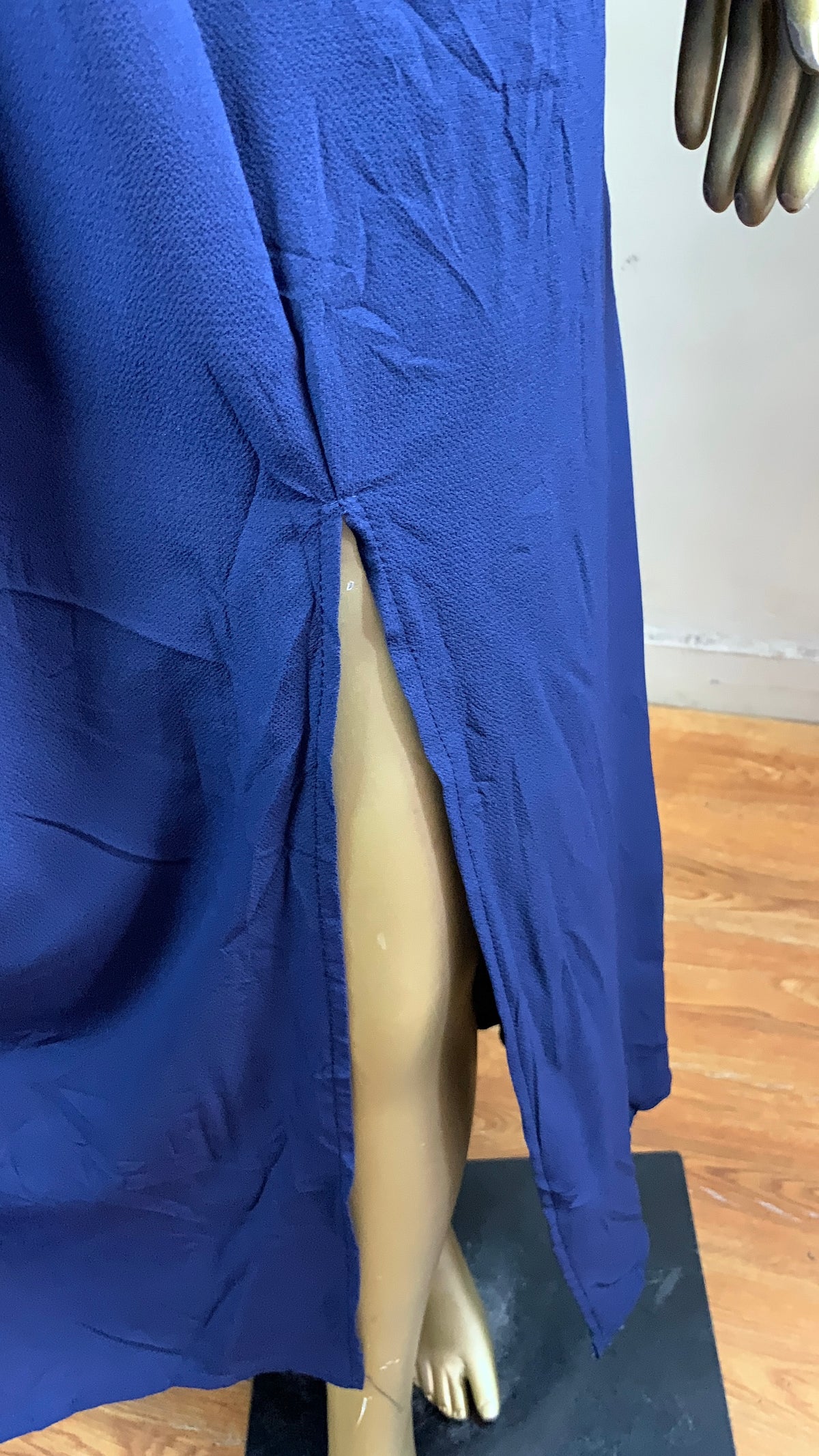 SOLA67 SIZE10 Length55 Navy blue dress