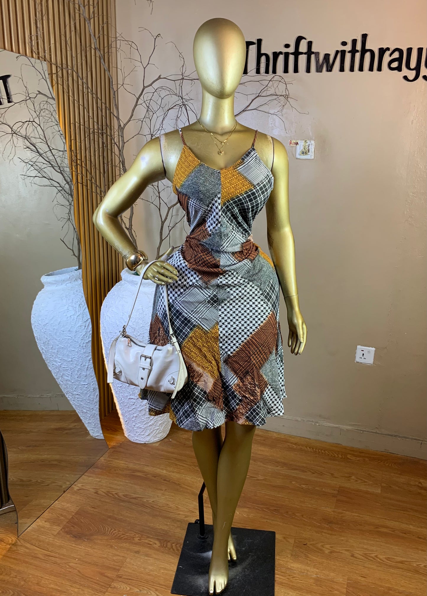 RINA5 SIZE6 Length46 multi color dress
