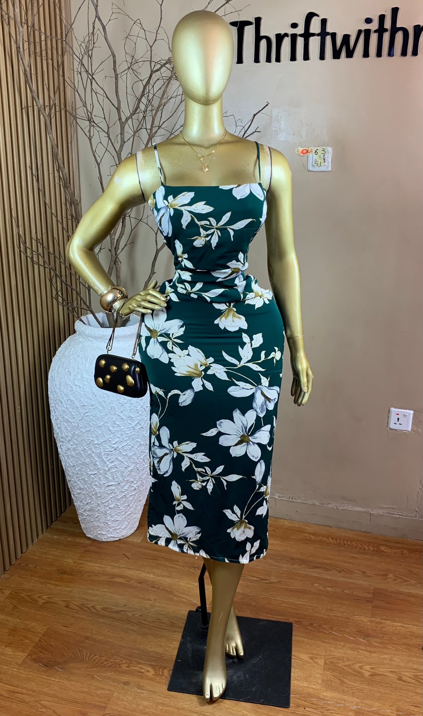 SOLA63 SIZE8 Length51 floral dress